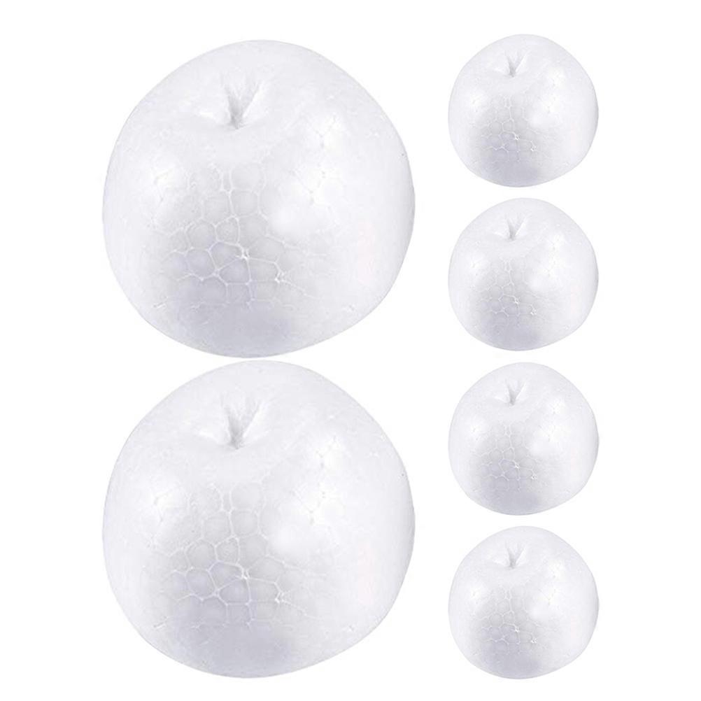 Foam Apple Model for DIY Painting 30Pcs White Polystyrene Apples