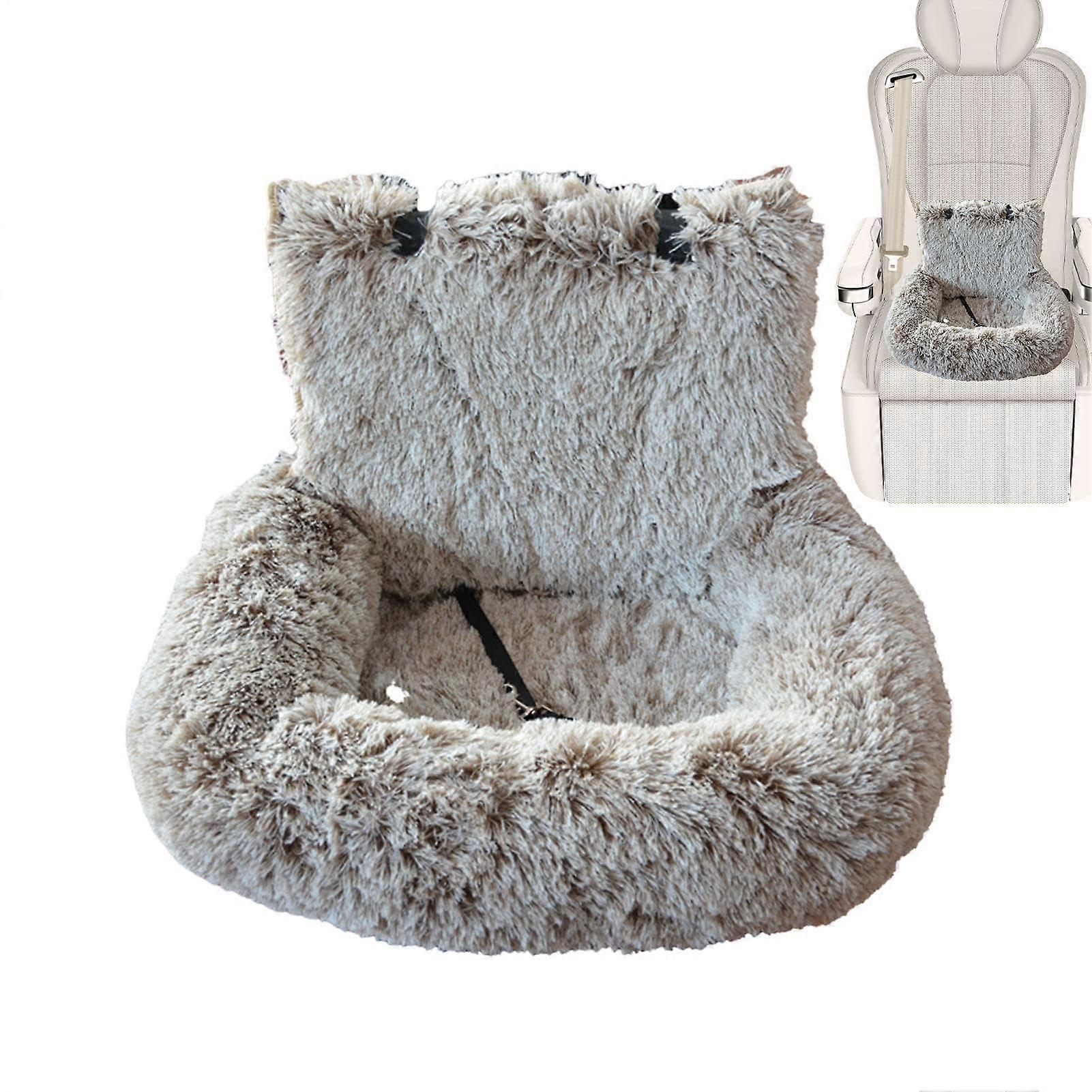 Car Seat Dog Soft Booster For Medium And Small Puppies And Kittens Washable Travel Bed Khaki Size S