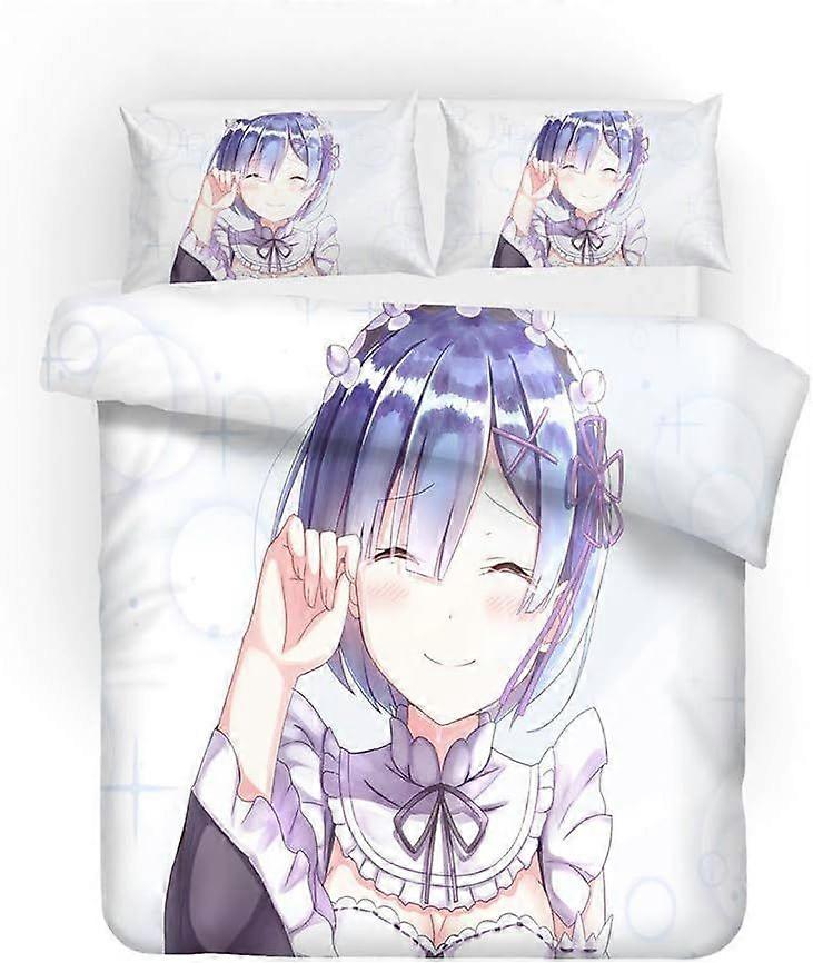 D214 Bedding Set with Duvet Cover and Pillow Case Microfibre 3D Digital Print Duvet Cover and Pillowcase S214
