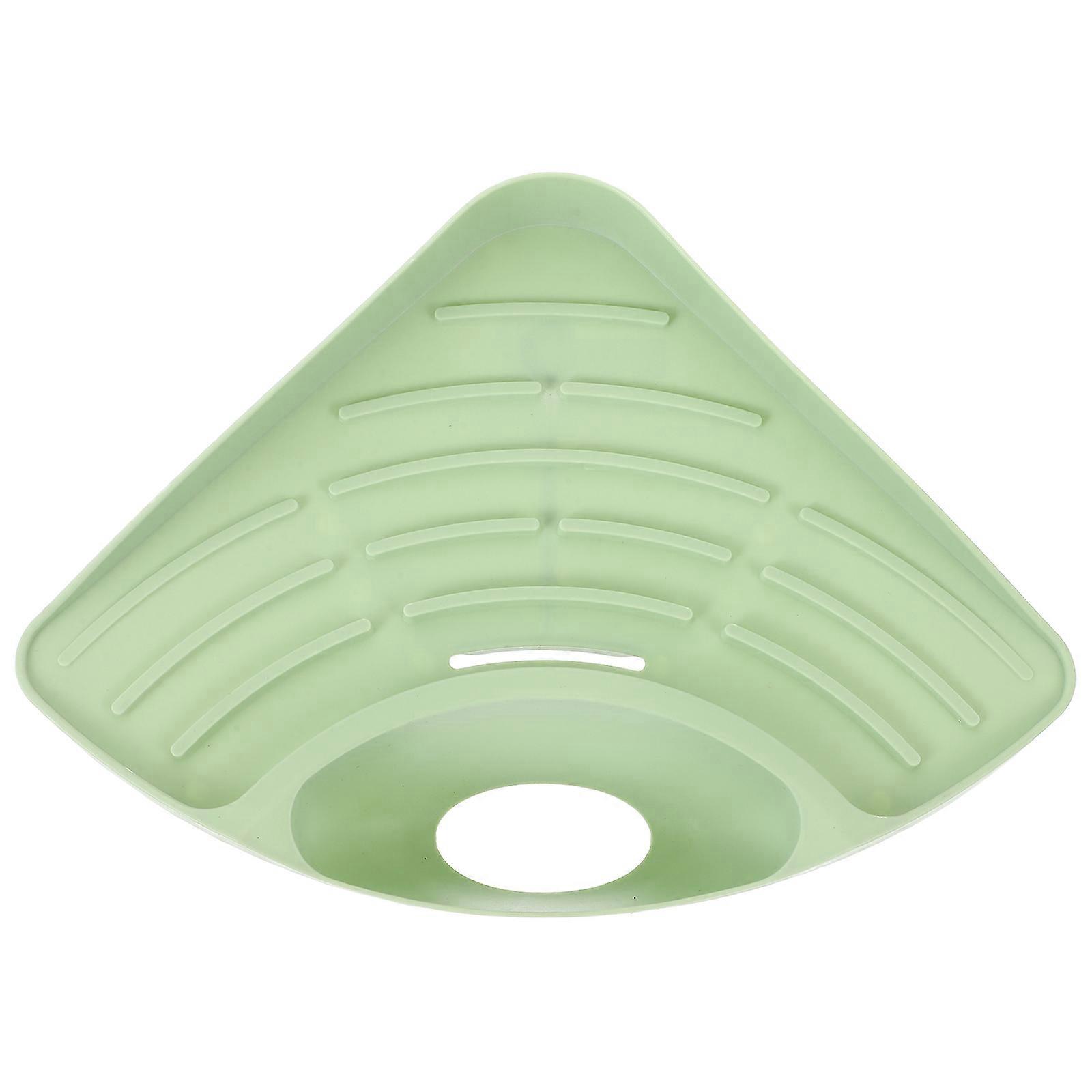 Sponge Holder 3Pcs Kitchen Sink Caddy for Sponge Draining Use in Green