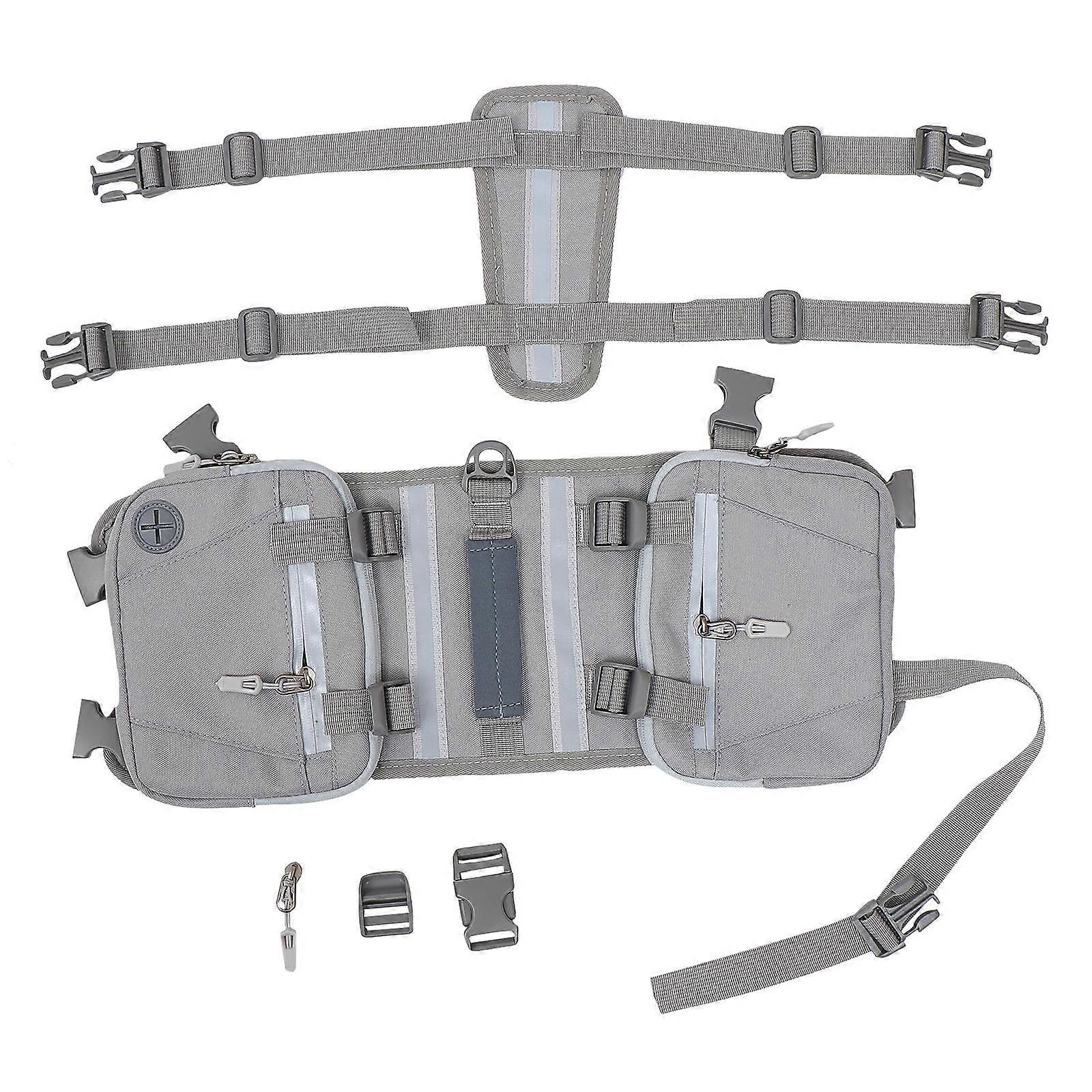 Walking Dog Supply Pet Self Backpack for Outdoor Use 1Pcs Grey