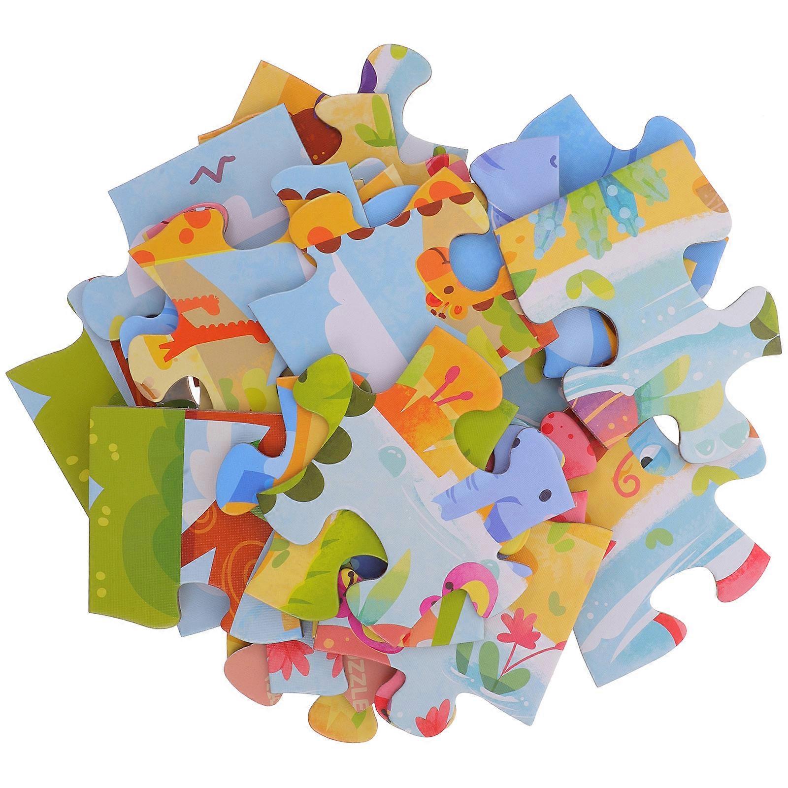 Toddler Puzzle Toys 3 Sets Rectangular Paper Puzzles Kids Multi Intellectual Development Games