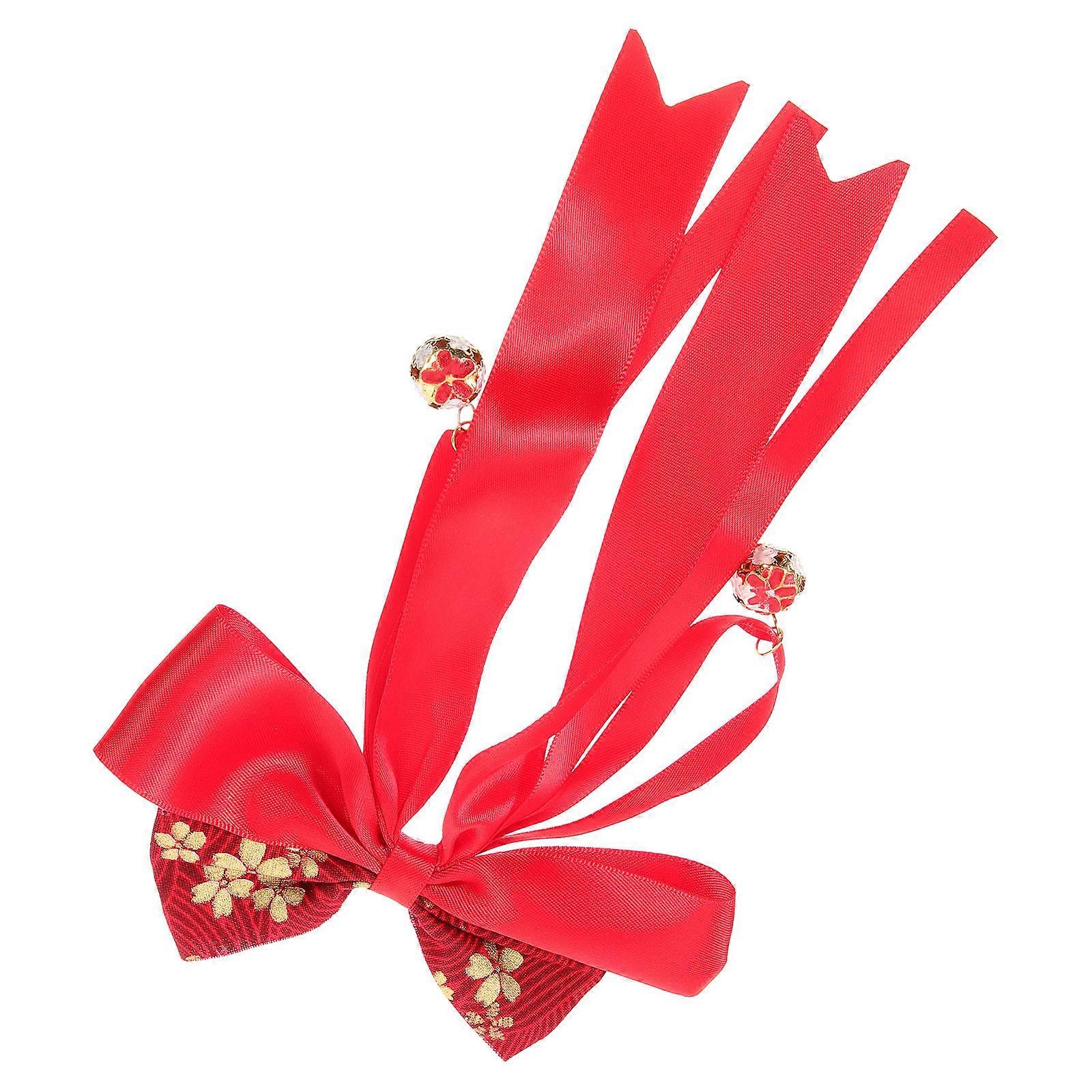 Elastic Ribbon Bow Hair Ties For Women Daily Use Decorative Styling 5Pcs