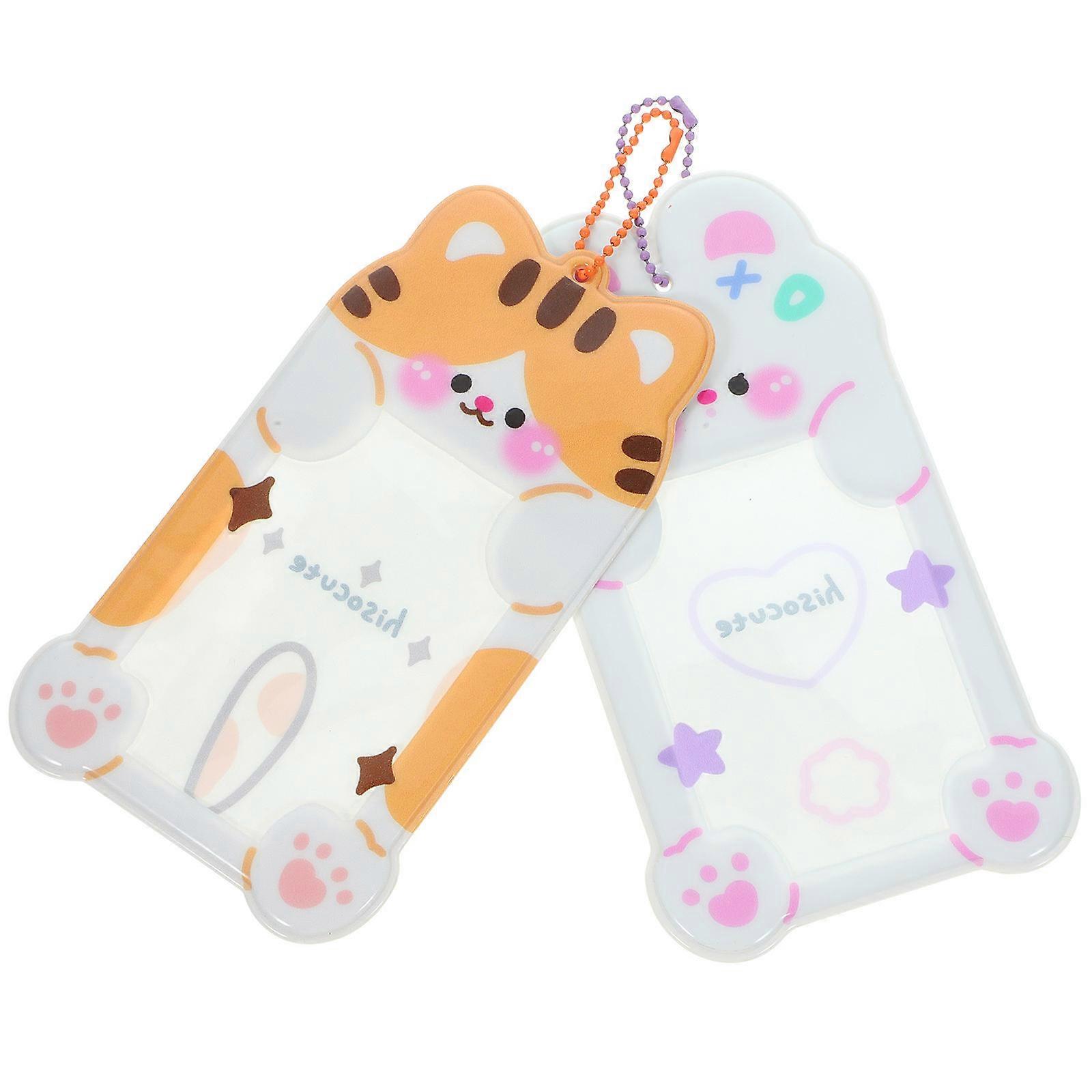 Assorted Color Cartoon Card Holder for Card Protection 6Pcs Set