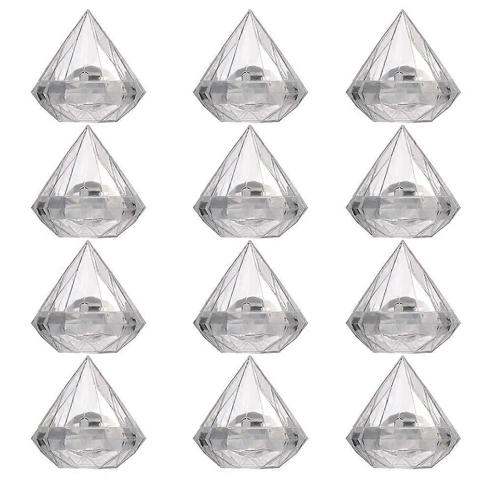 Storage Box Diamond Shape for Storage 12Pcs Transparent Holder