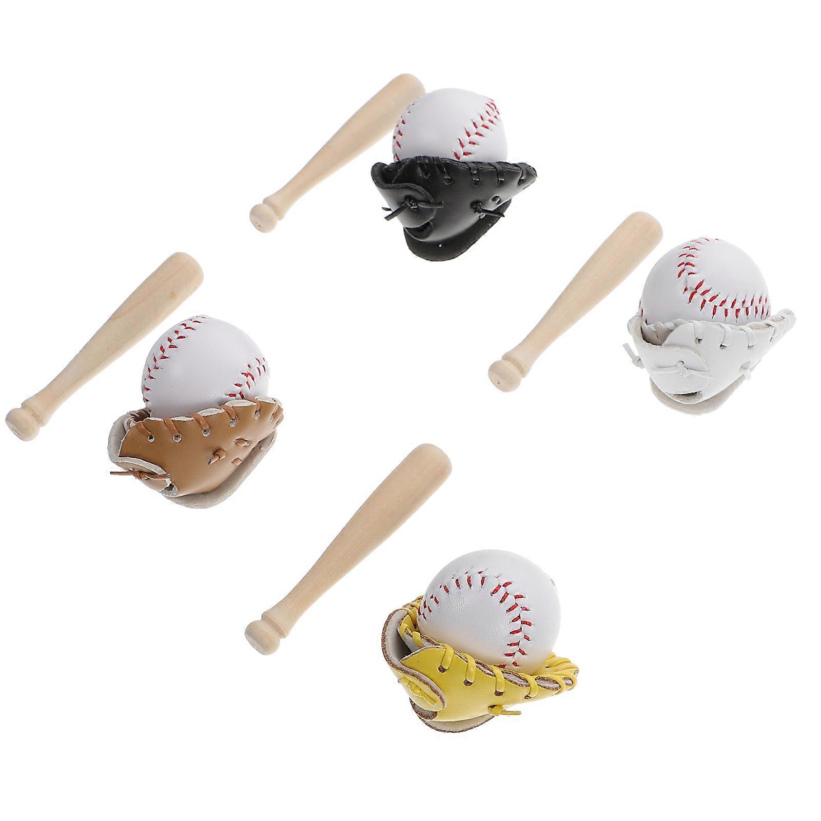 Baseball Suit Key Chains Decorative Mini Baseball Set Key Pendants 8Sets