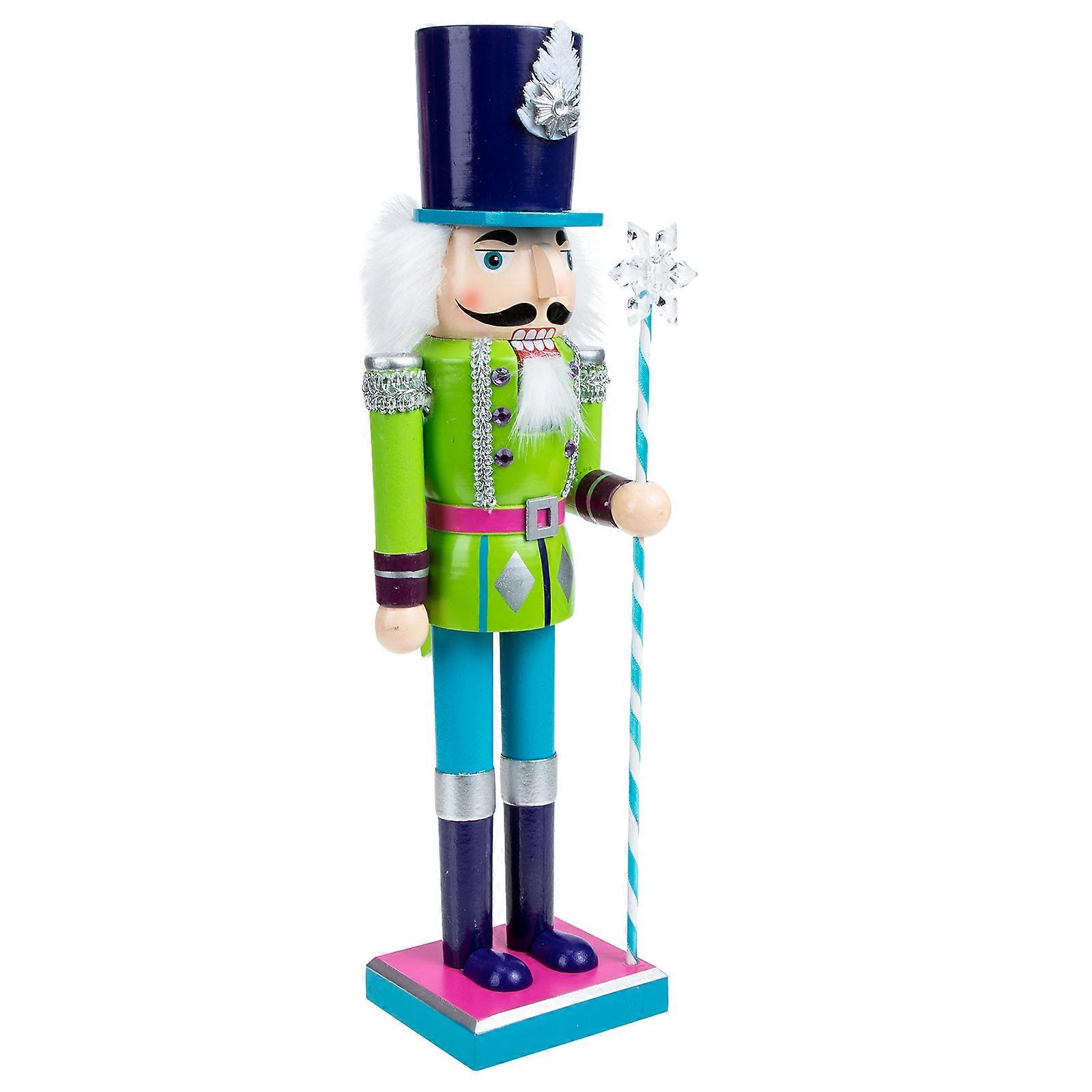 Wooden Nutcracker Decor Christmas Nutcrackers Figures for Decor 2Pcs