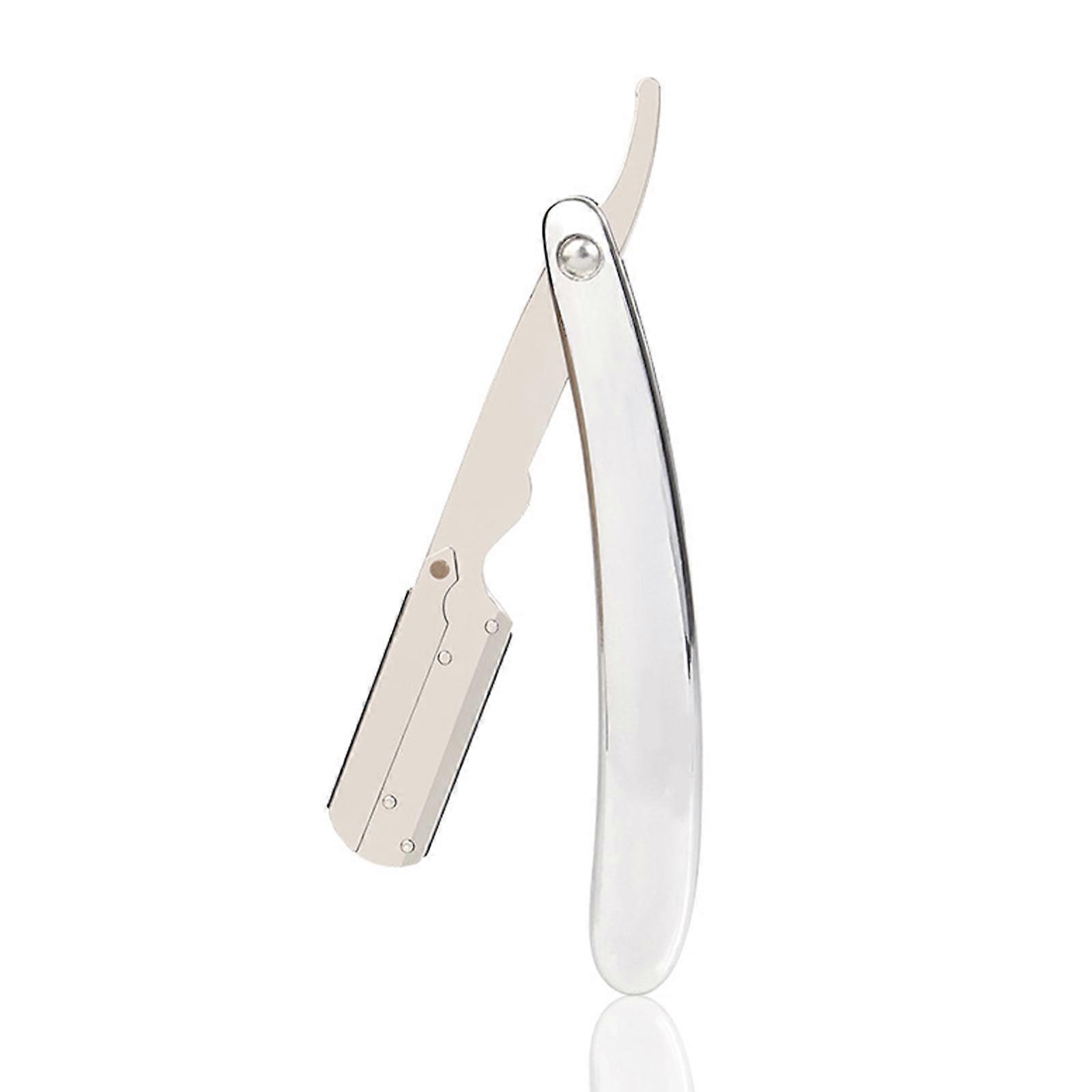 Gecheer Professional Manual Shaver Straight Edge Razor Stainless Steel for Men Barber Beard Shaving Knife Home Use Tools No Blade Included