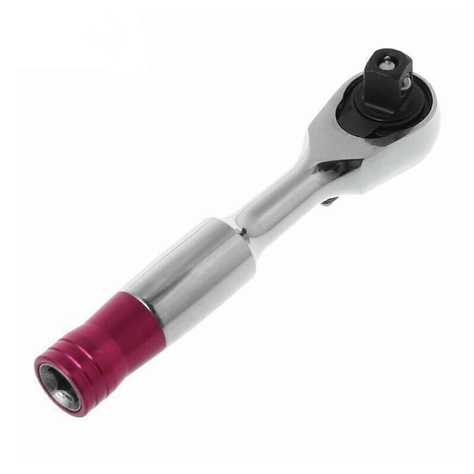 72 Teeth 85mm Torque Ratchet Wrench 1/4 Inch Drive Mini Socket Wrench for Vehicle and Bicycle Use