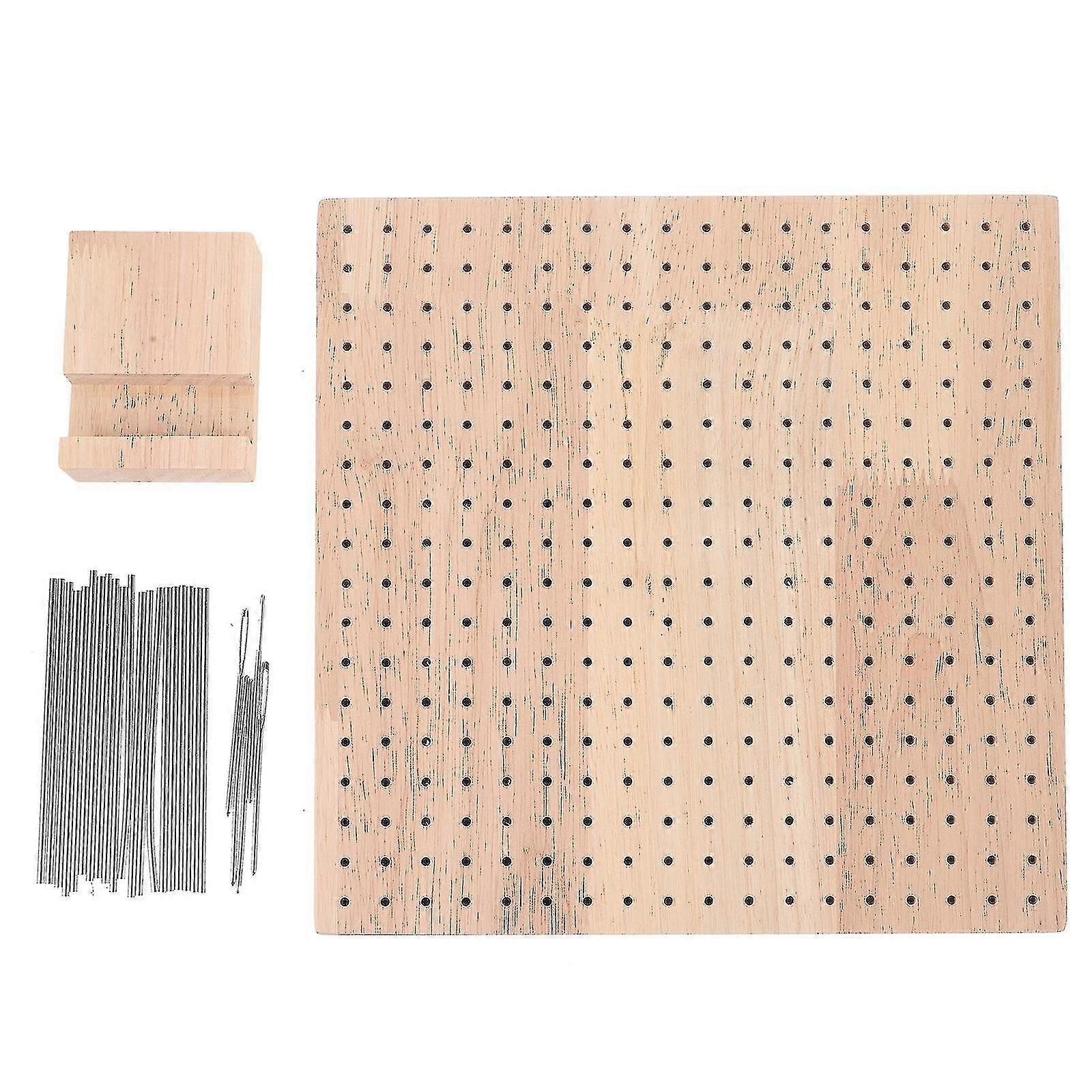 1 Set Of Crochet Square Blocking Board Crocheting Blocking Board With Needles Wood Blocking Board