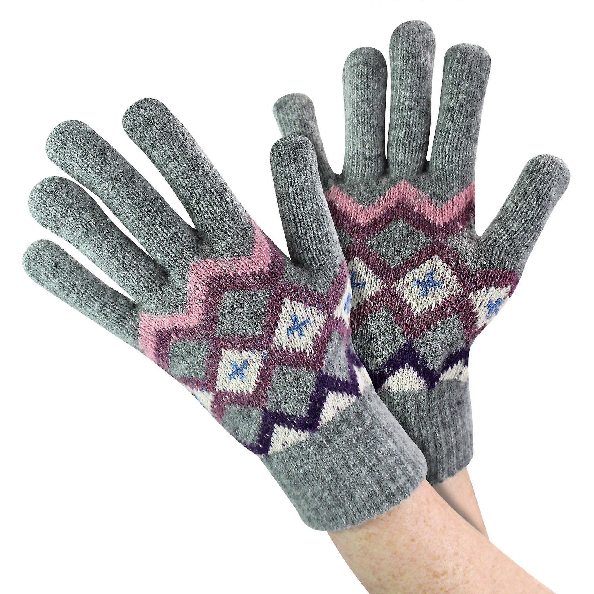 Sock Snob - Ladies Wool Gloves | Soft Winter Fairisle Gloves