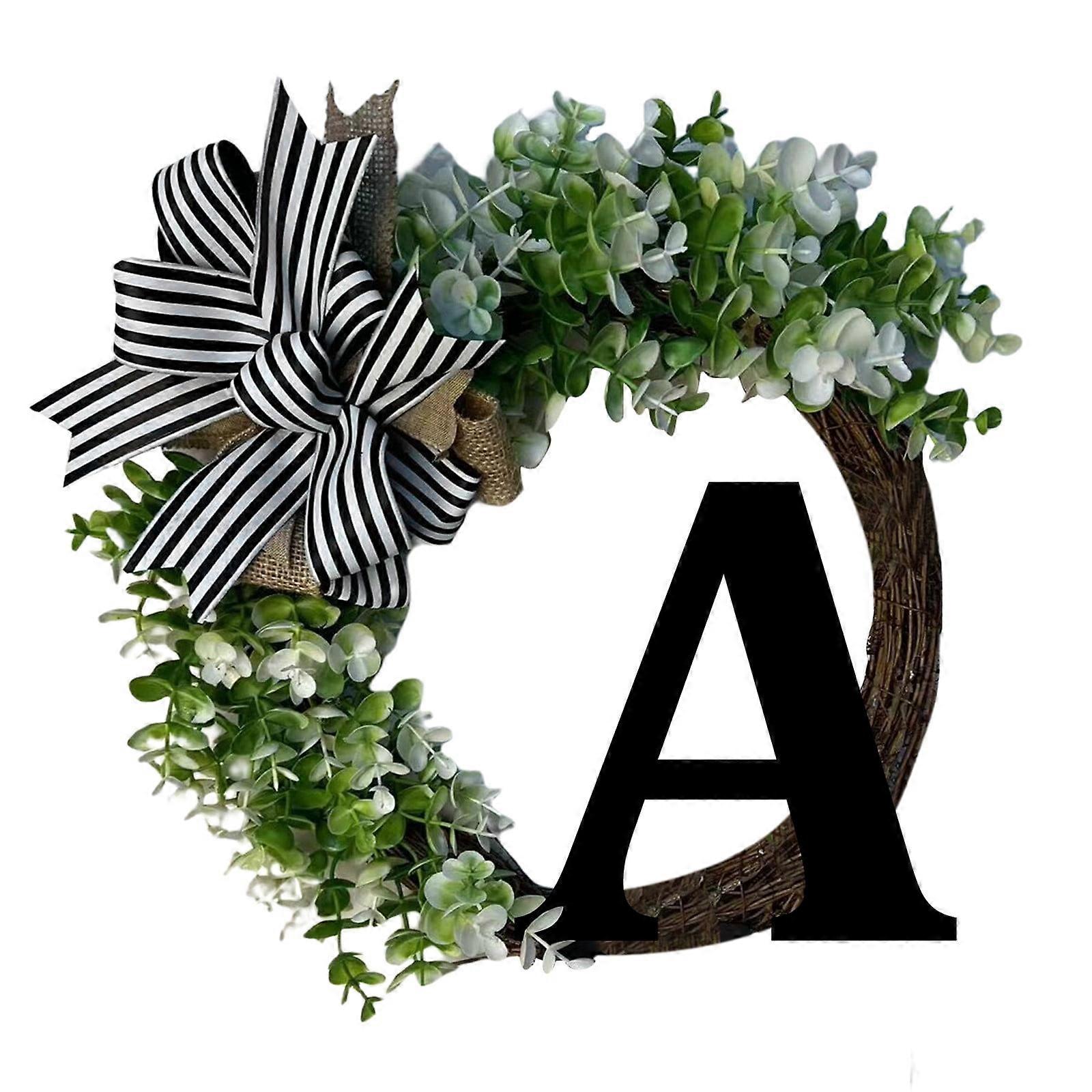 Unique Last Name Wreath with Bow, Compatible with Z O, Farmhouse Front Door Garland for All Seasons, Welcome Sign Decor Gift