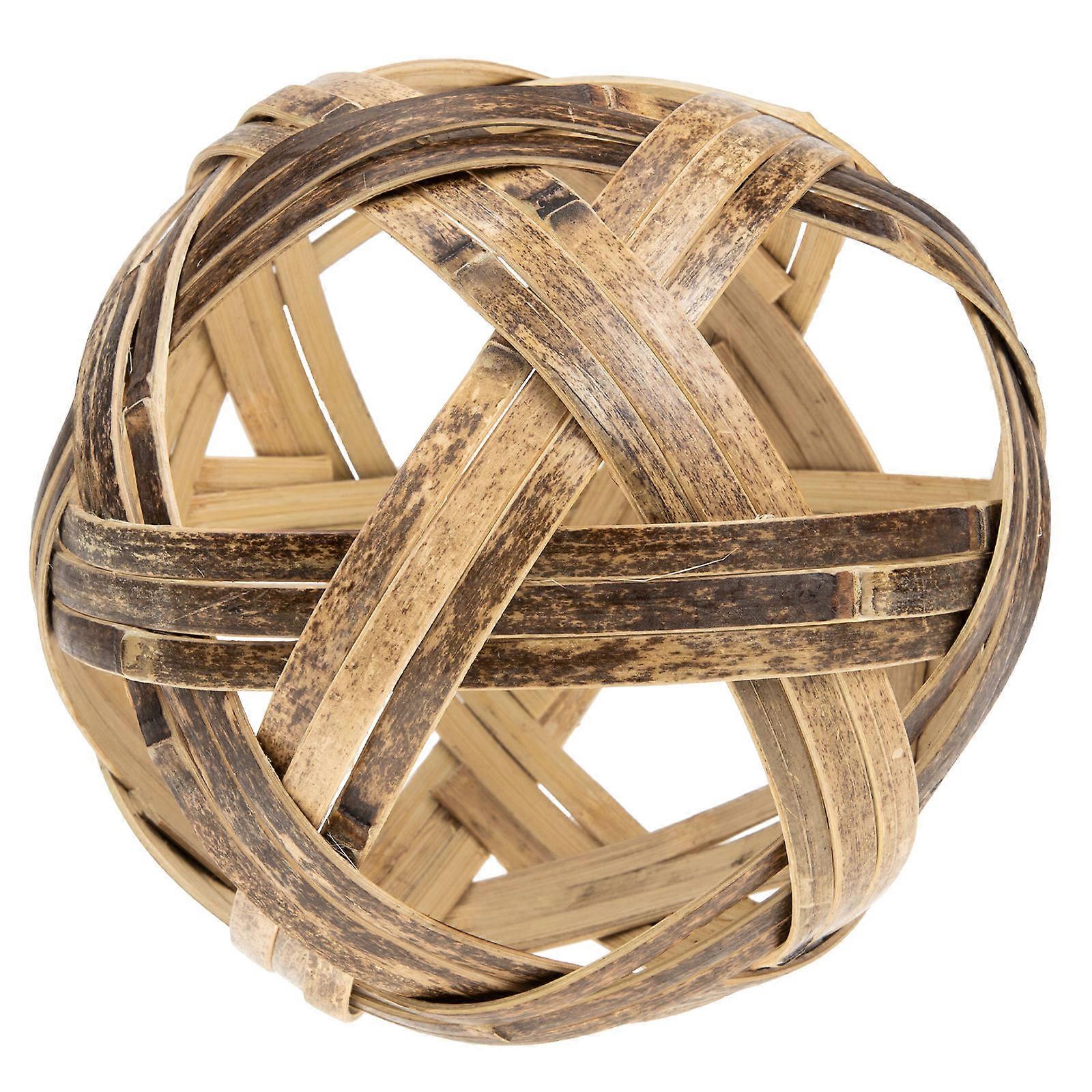 Hollow-Out Ball Decorative Bamboo Ball Ornament For Indoor Spaces Such As Offices And Restaurants 1Pack