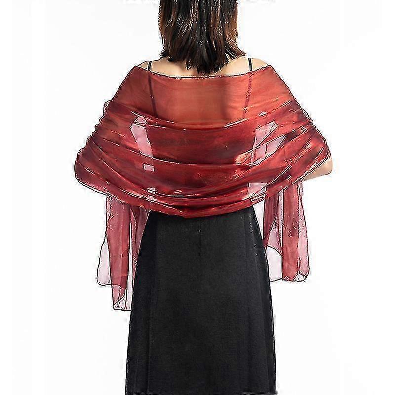 Damklänning Bröllopssjal Enfärgad Festsjal Tyllhalsduk