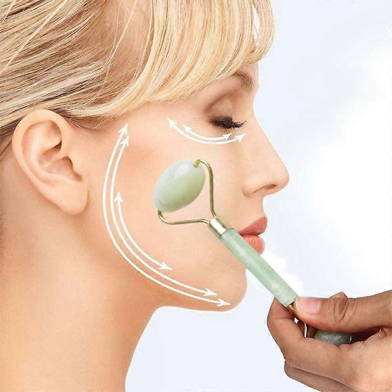 Double Jade Facial Massage Roller Stick
