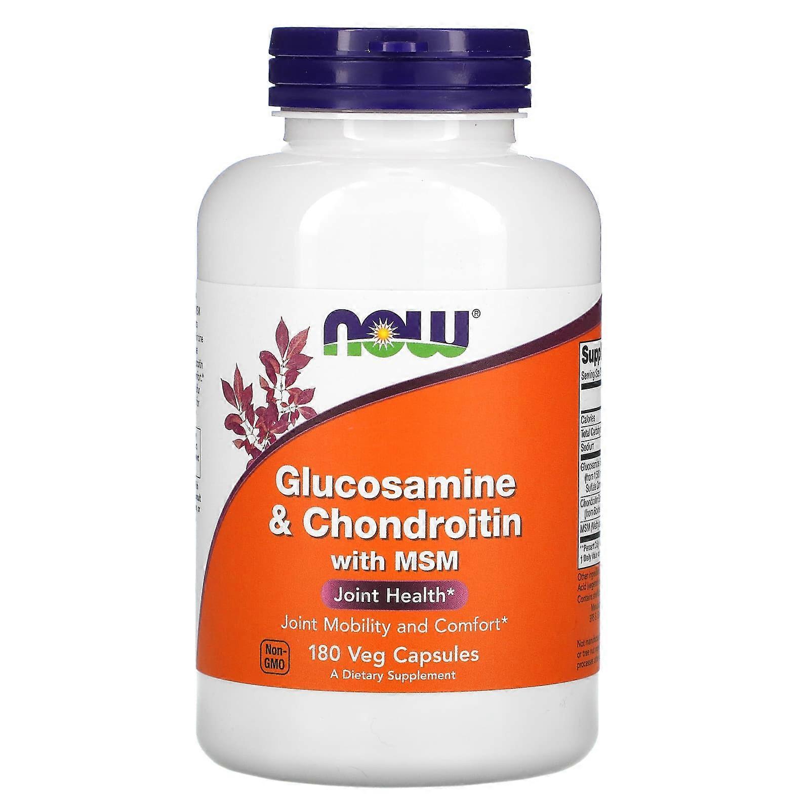 Glucosamine & Chondroitin with MSM, 180 Veg Capsules