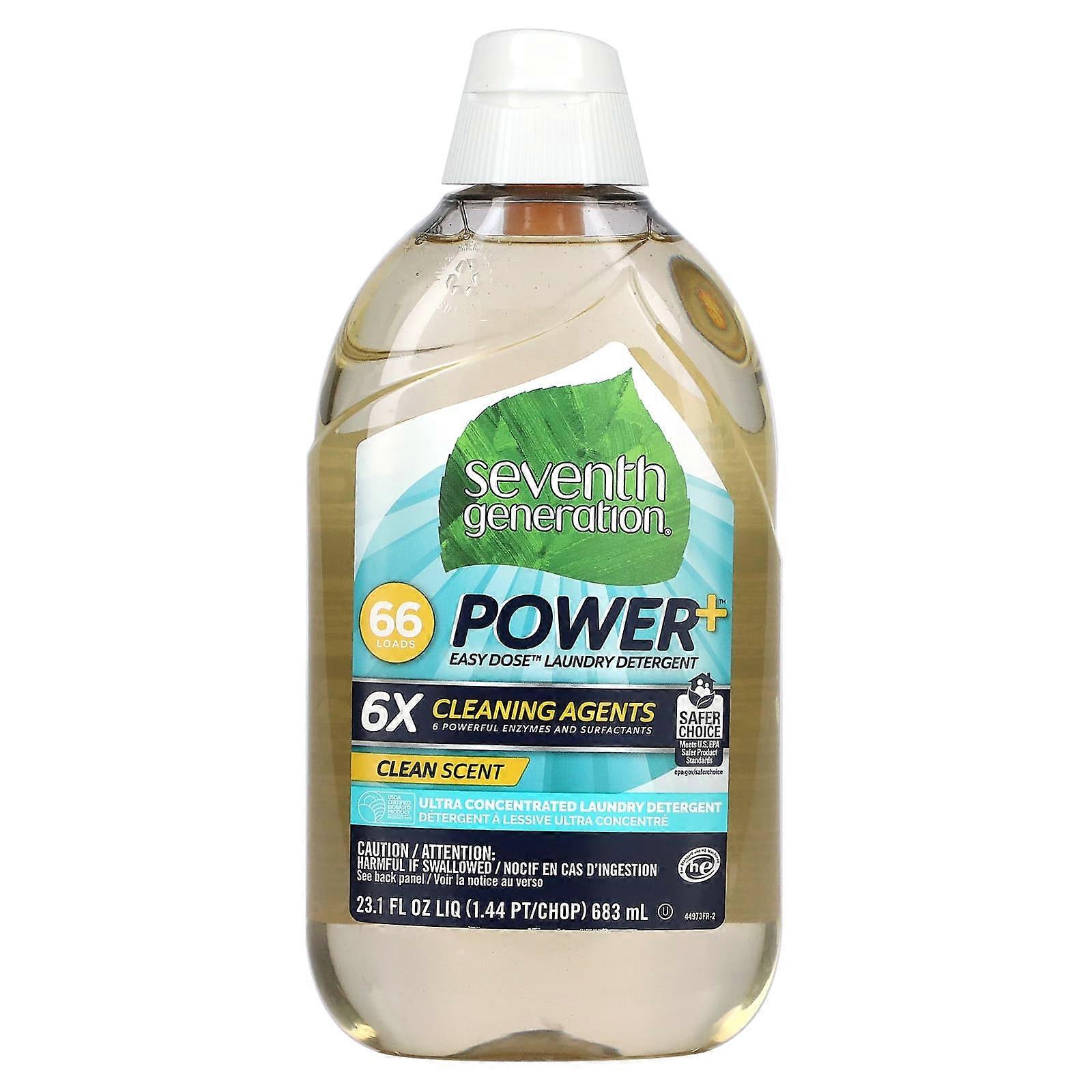 Power+ Easy Dose Laundry Detergent, Clean, 66 Loads, 23.1 fl oz (683 ml)