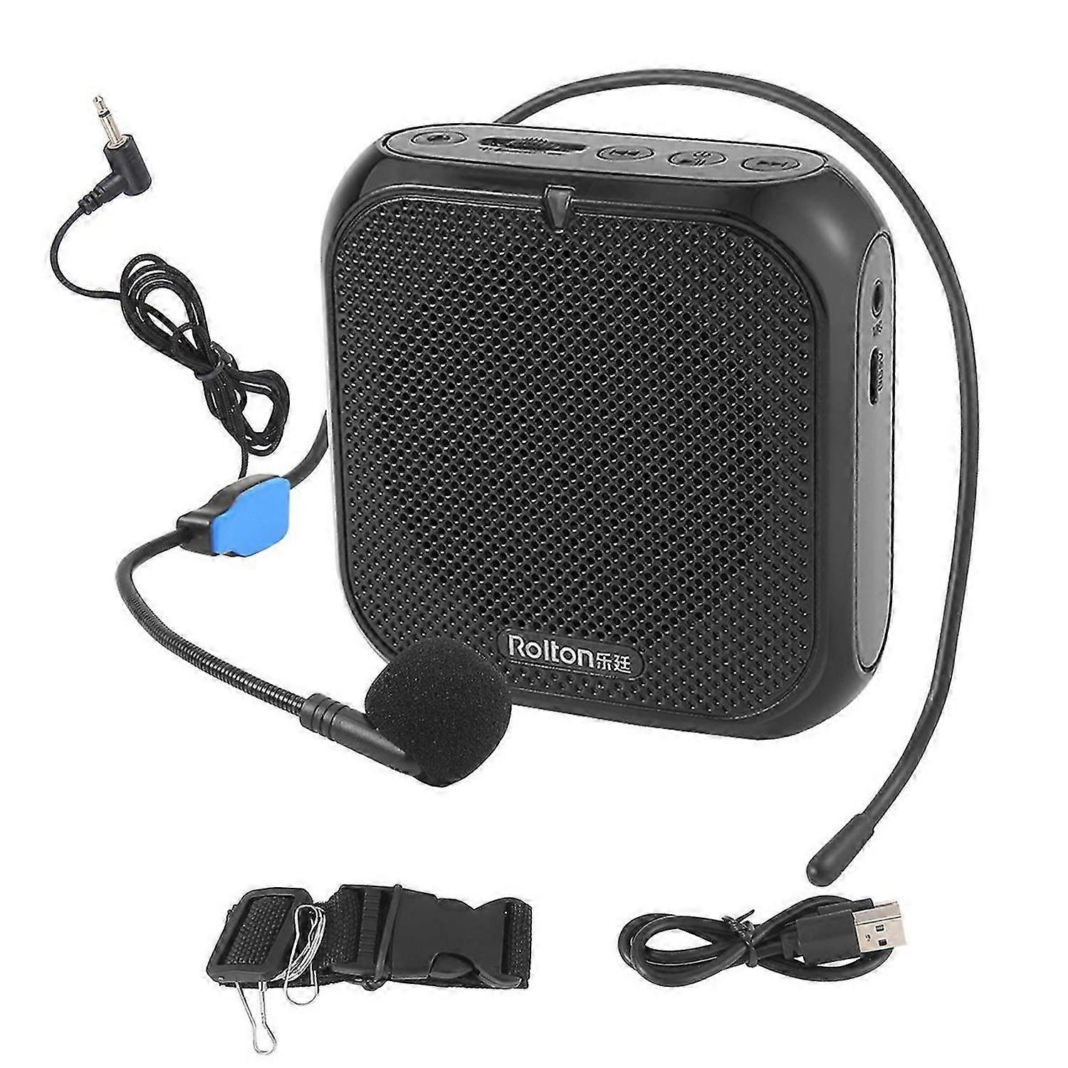 Rolton Portable Voice Amplifier, Megaphone Booster with Microphone Loudspeaker Personal PA System fo