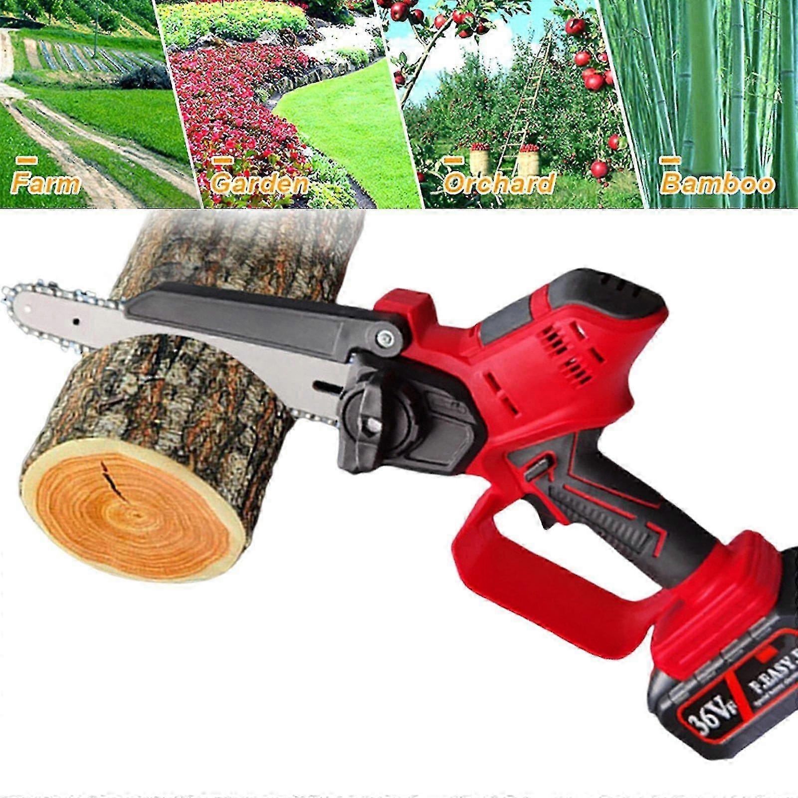 8inch Electric Chain Saw Brushless Cordless Household Logging And Tree Pruning Lithium Garden Power Tools