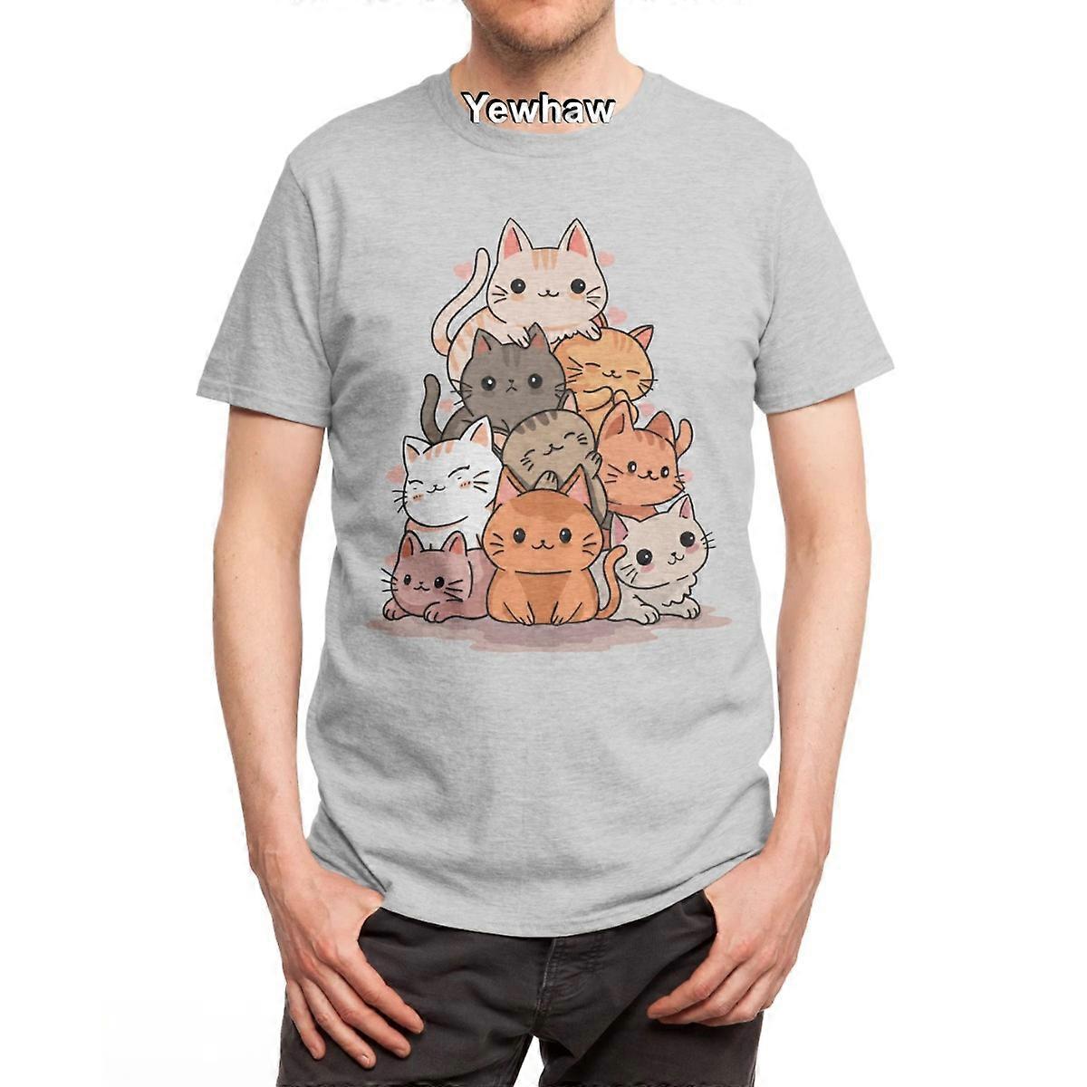Cat Mountain Tričko koťata kawaii hravé srdíčka