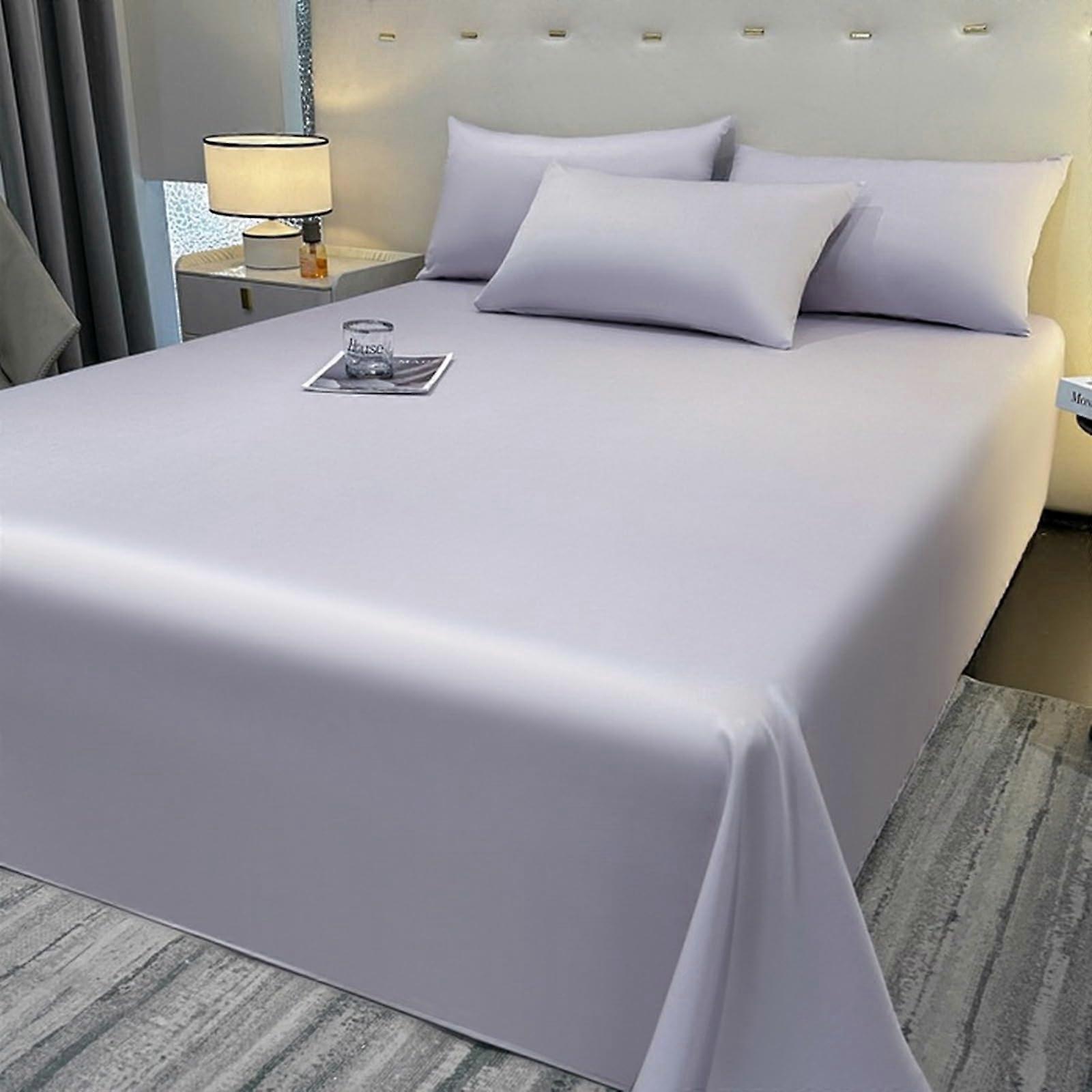 Stain Flat Sheets Satin 245x250cm Super Soft Bed Sheets