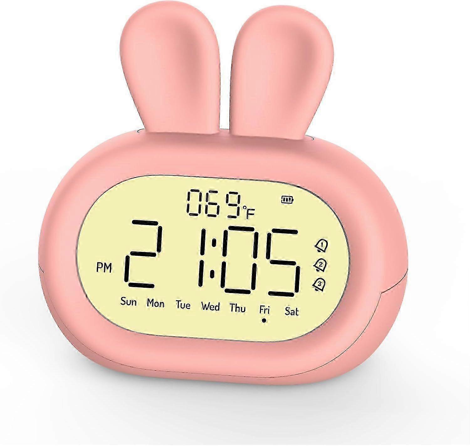 25-26 Alarm Clock Rabbit Alarm Clock for Kids Digital Alarm Clock to Wake Up Kids