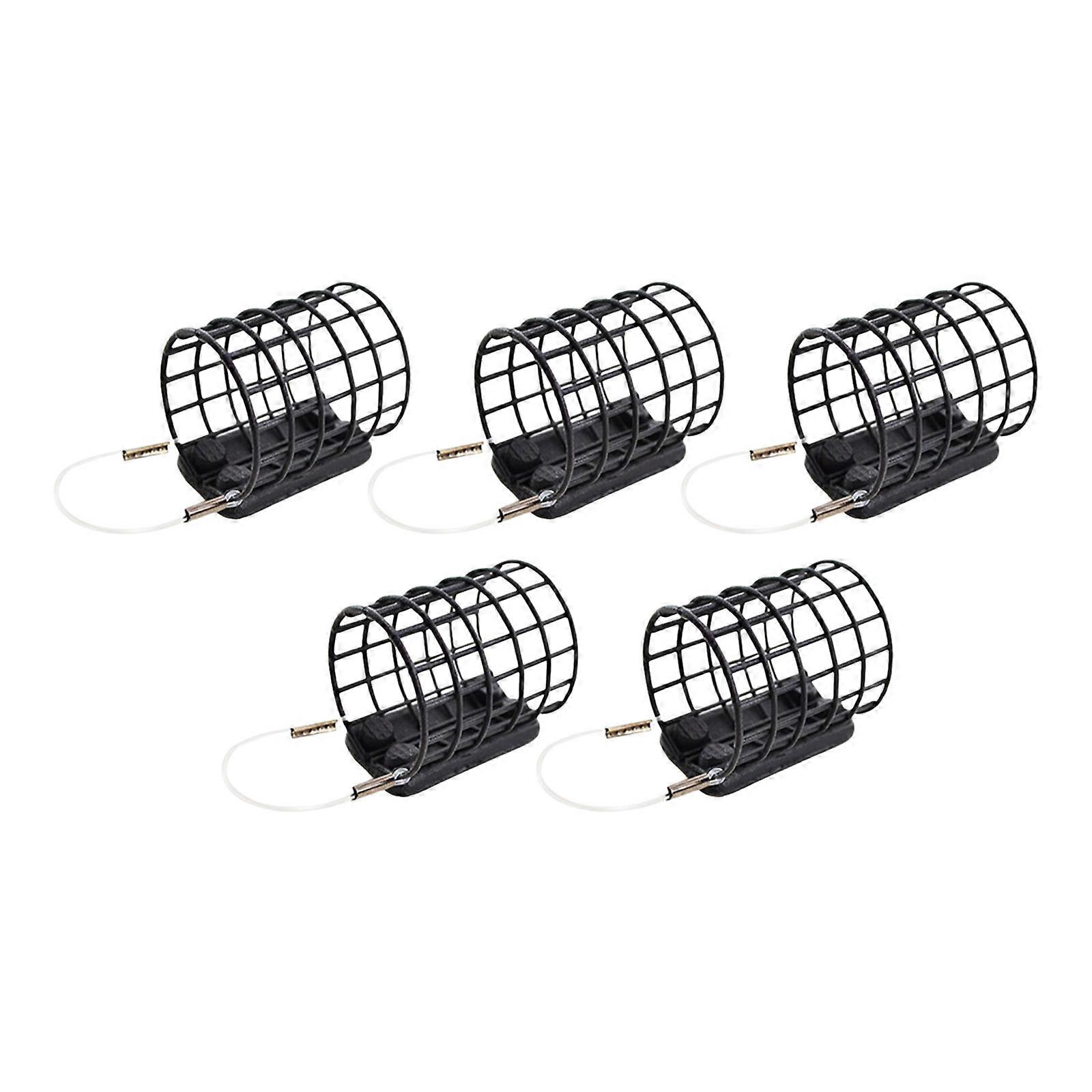 High Performances Fishing Baits Cage With Rotating Float Locators For Enhancing Multiple Directional Capture Efficiency  Dark gray