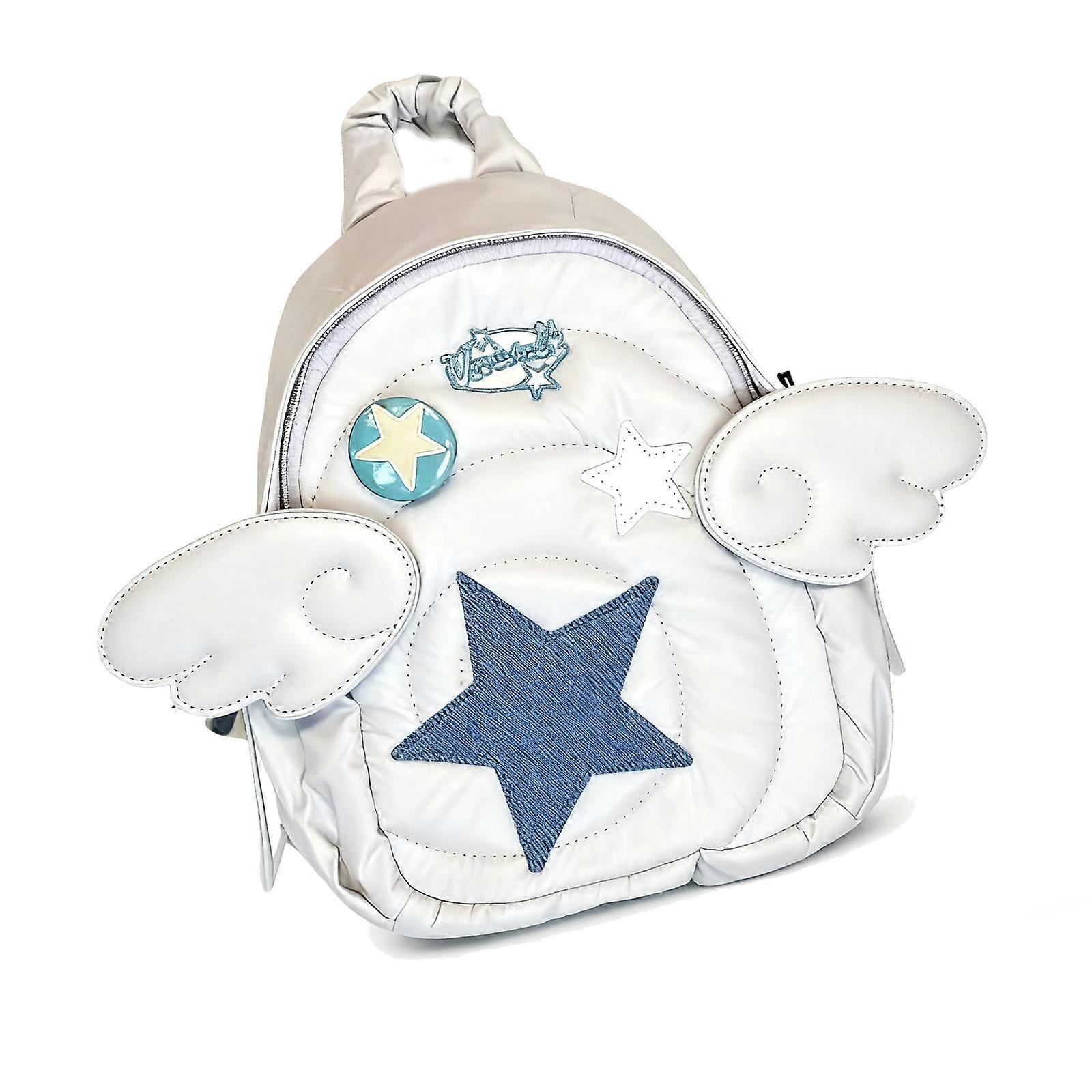 Angel Wing Backpacks Functional Daypacks For Essential Nylon Construction Comfortable Shoulder Support  White