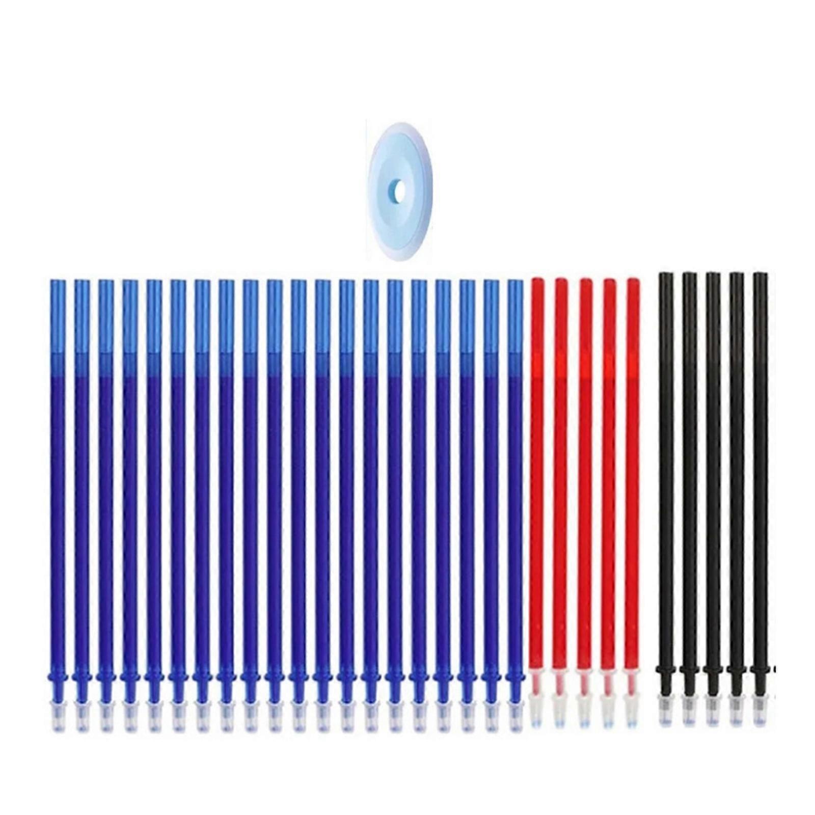 30/45Pieces Erasable Pen Refills 0.5mm Fine Tip Erasable Gel Refills Set with Eraser For Students And Professional Multicolor