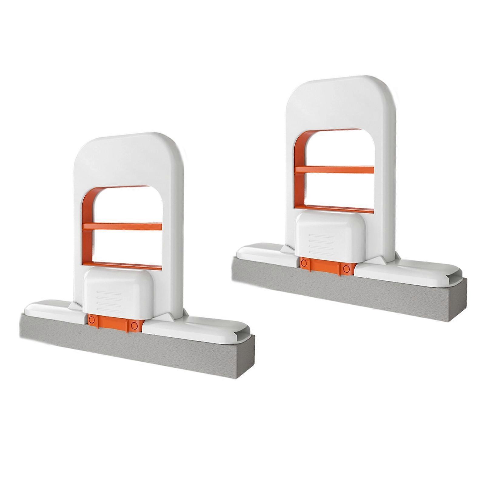 Miniature Spongiform Cleaning Tool Dense Storage Permanent Building Flexible Head For Desks Shelves Hard Platforms  White orange