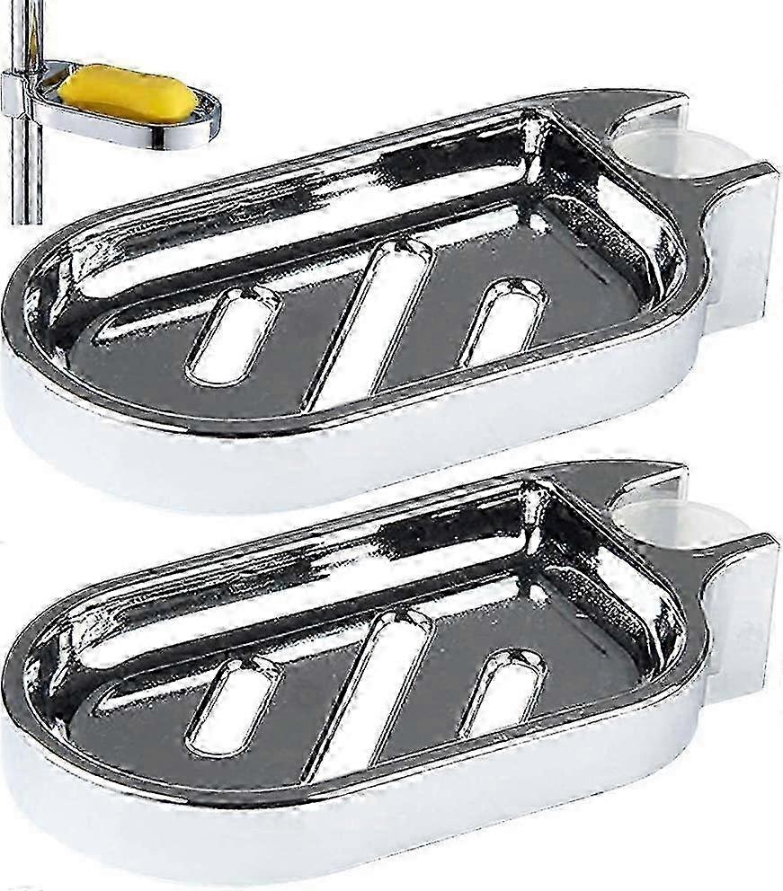Adjustable Soap Dish Holder, 2-Pack Elegant Shower & Bathroom Organizer for Bar Soap