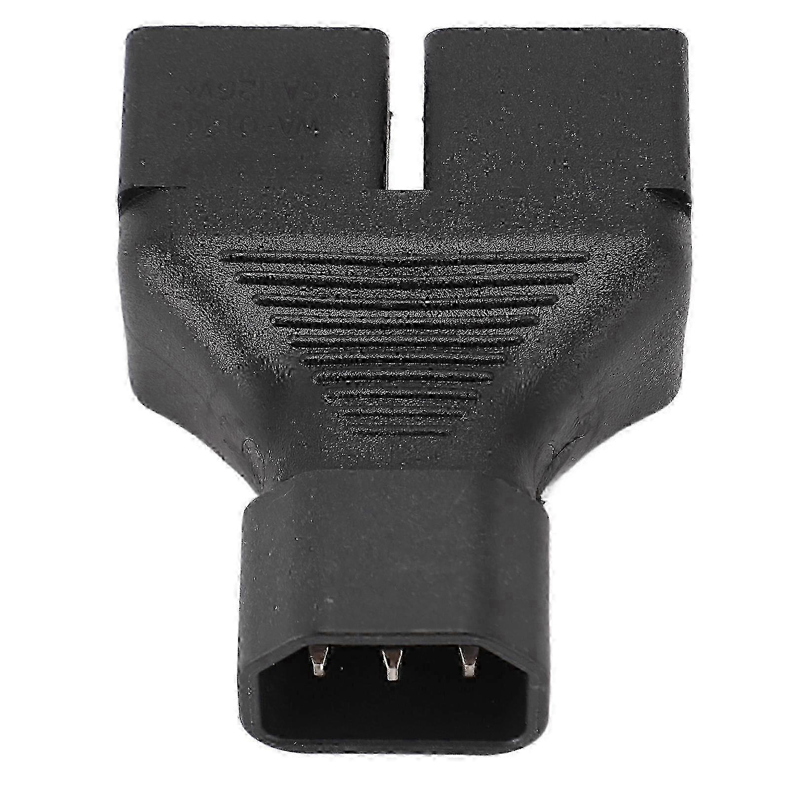 15A IEC320 C14 Male to Dual Nema 515R Female Power Adapter Y Splitter for Lamp, Speaker, LCD Monitor, Printer