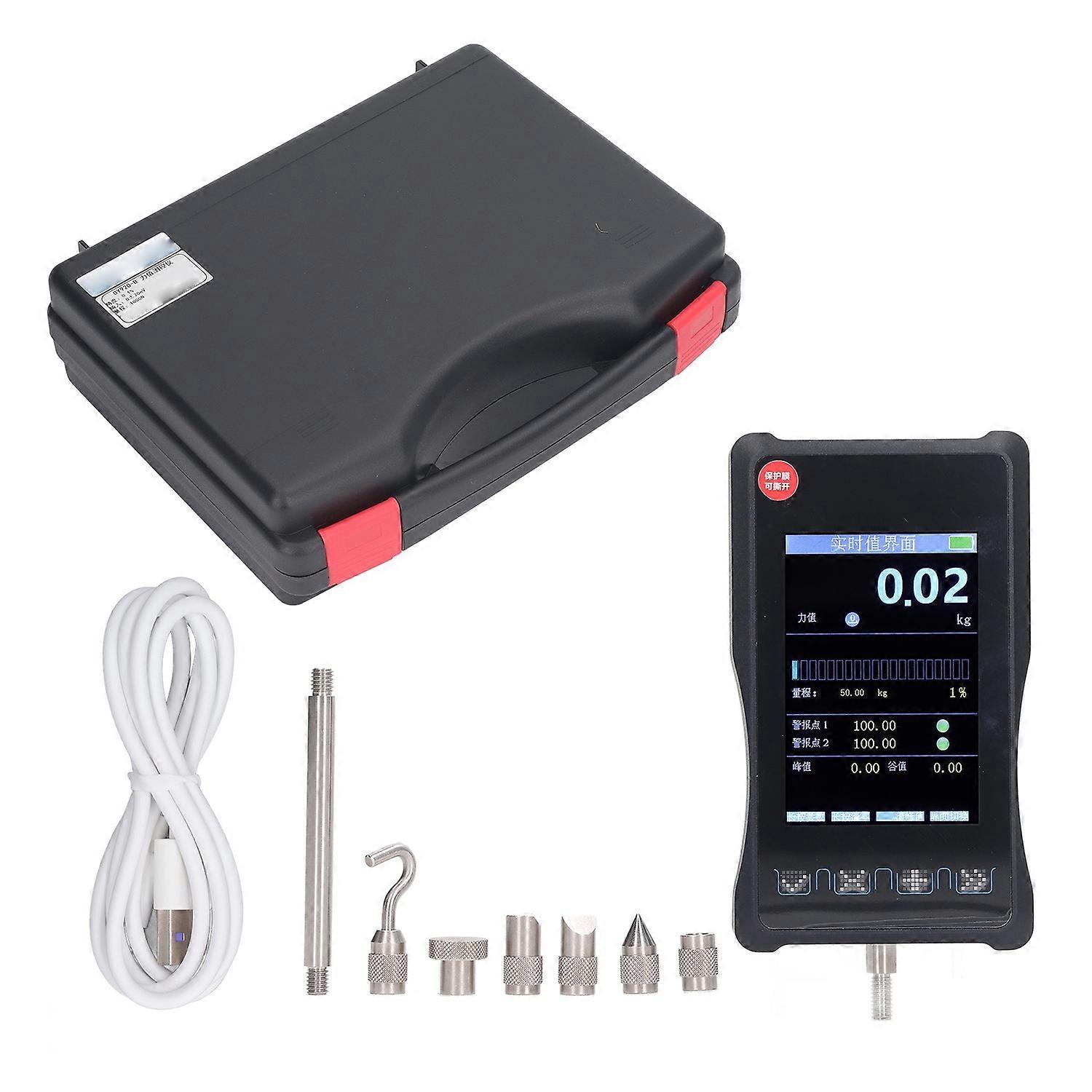 Push Pull Gauge Quick Response Light Indicator Multi Alarms Handheld Digital Force Gauge 1000N