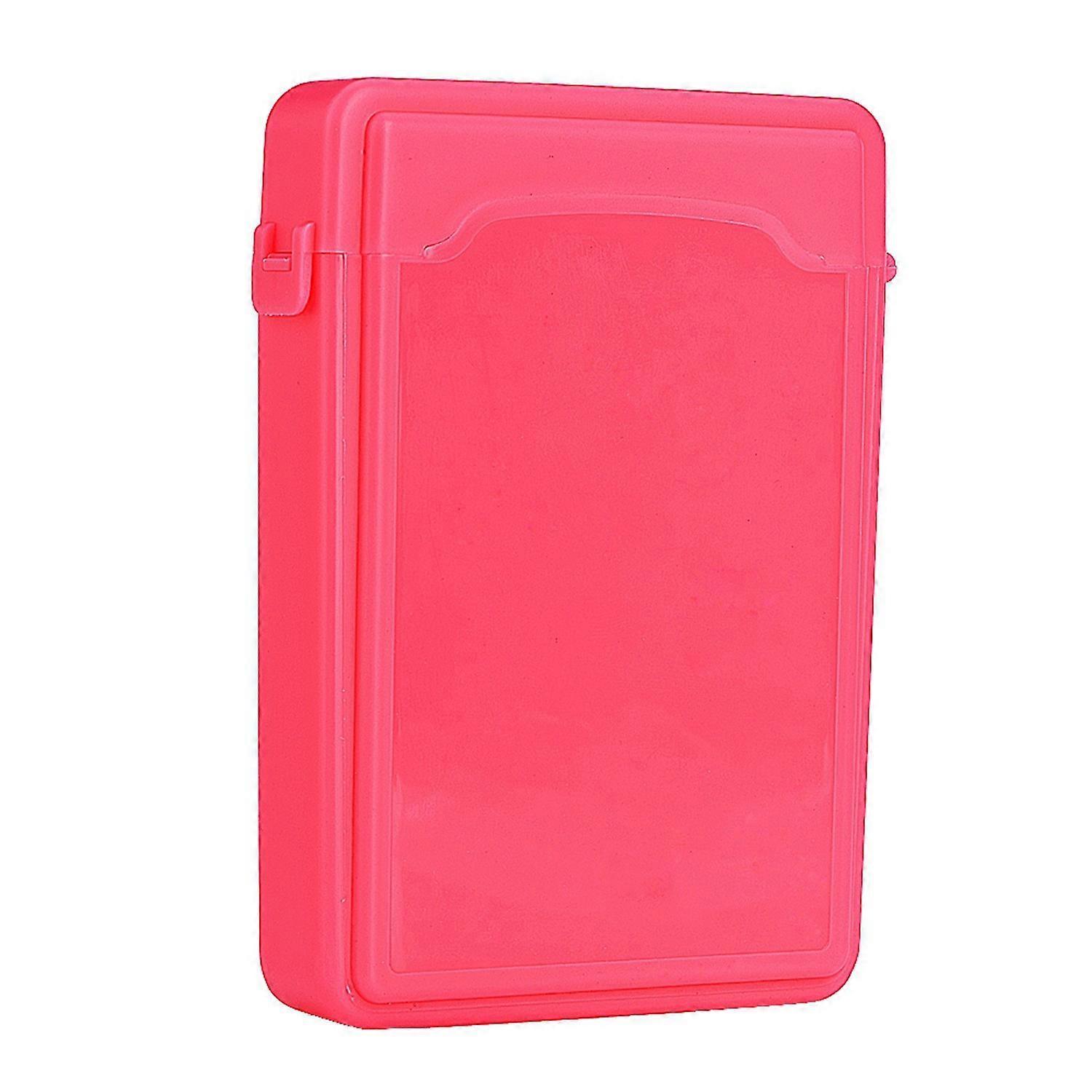 3.5" Hard Case HDD SSD Anti static Disk Storage Box Shockproof Dust proof NOn slip Red (Not Inclube 