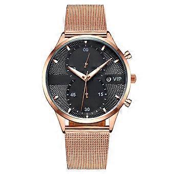 Stijl Mode Kalender Vip Herenhorloge Mesh Band Milan Band Quartz Horloge