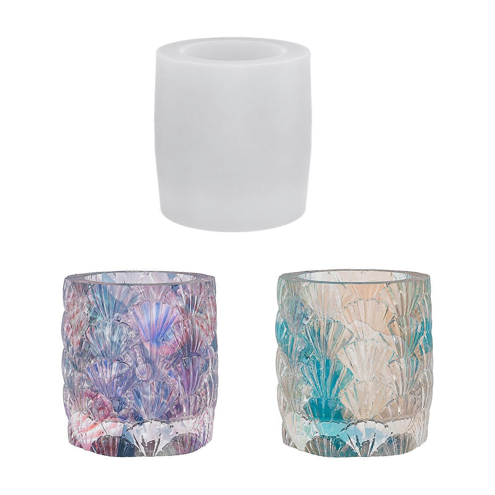 Silicones Shell Pattern Flower Pot Planter Vases Mold For Resins Crafts Handmade Home Garden Decorations Reusable Design Multicolor