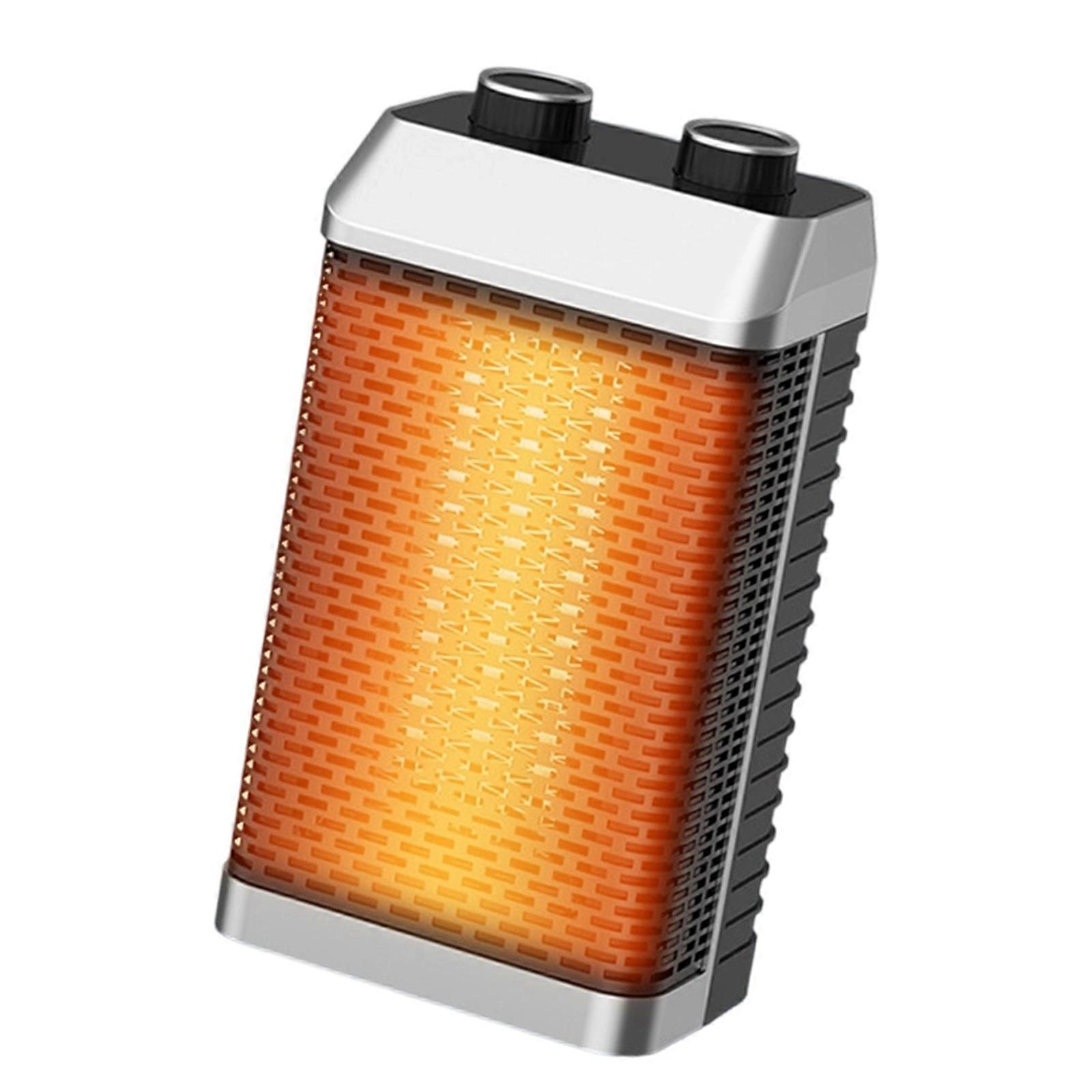 Mini Space Heating Machine with 12H Timer Lightweight Fast Heating 1500W Energy Efficient for Indoor Use Protective Portable  Silver