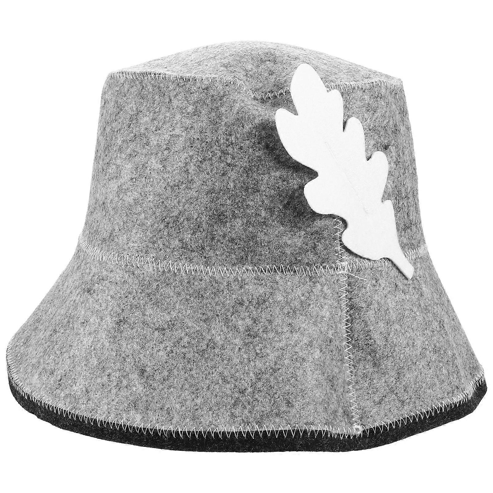Grey Felt Sauna Hat for Decoration Comfortable and Supple Design