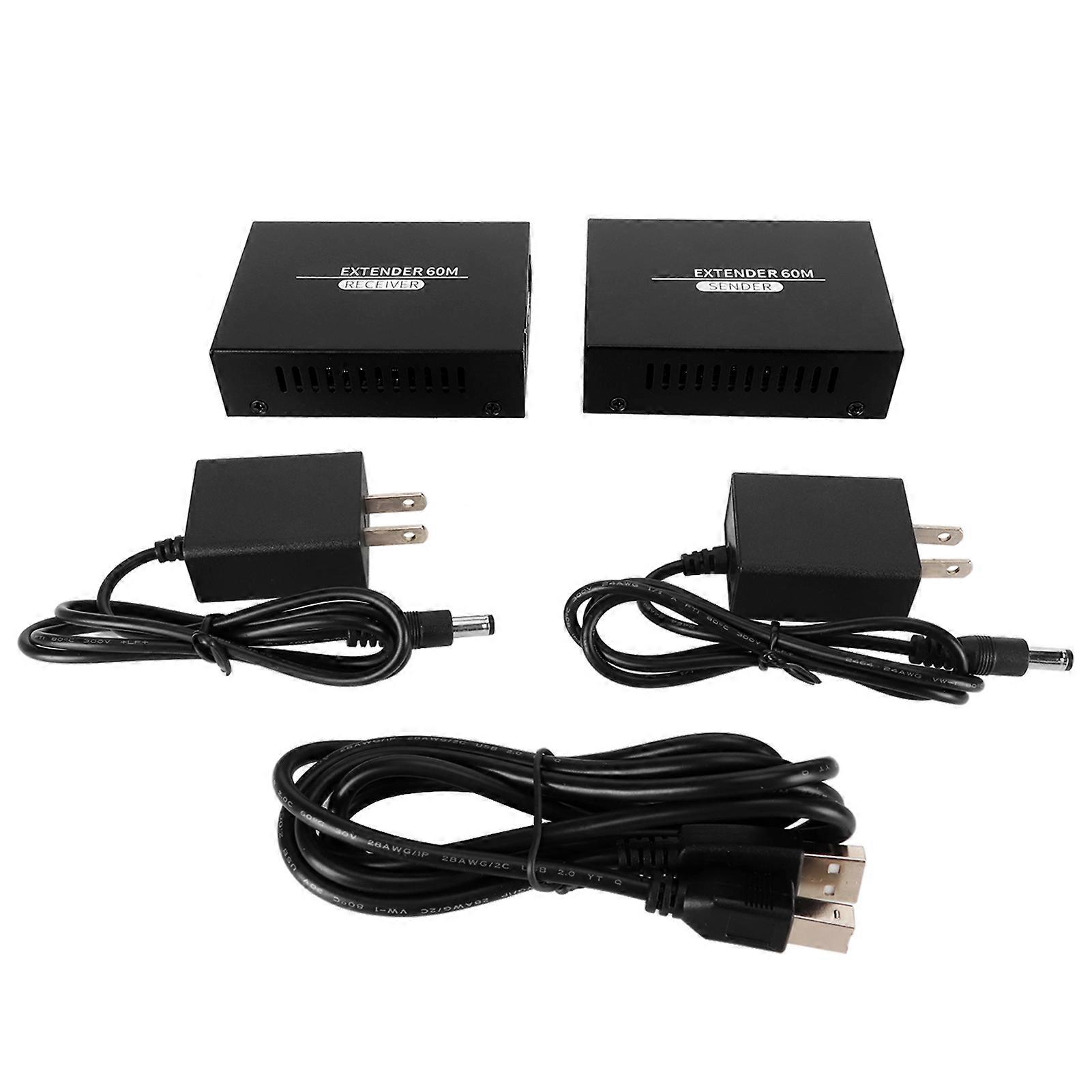 HD KVM Extender 197ft 1920x1080P 60Hz Remote Operation POC Function US Plug