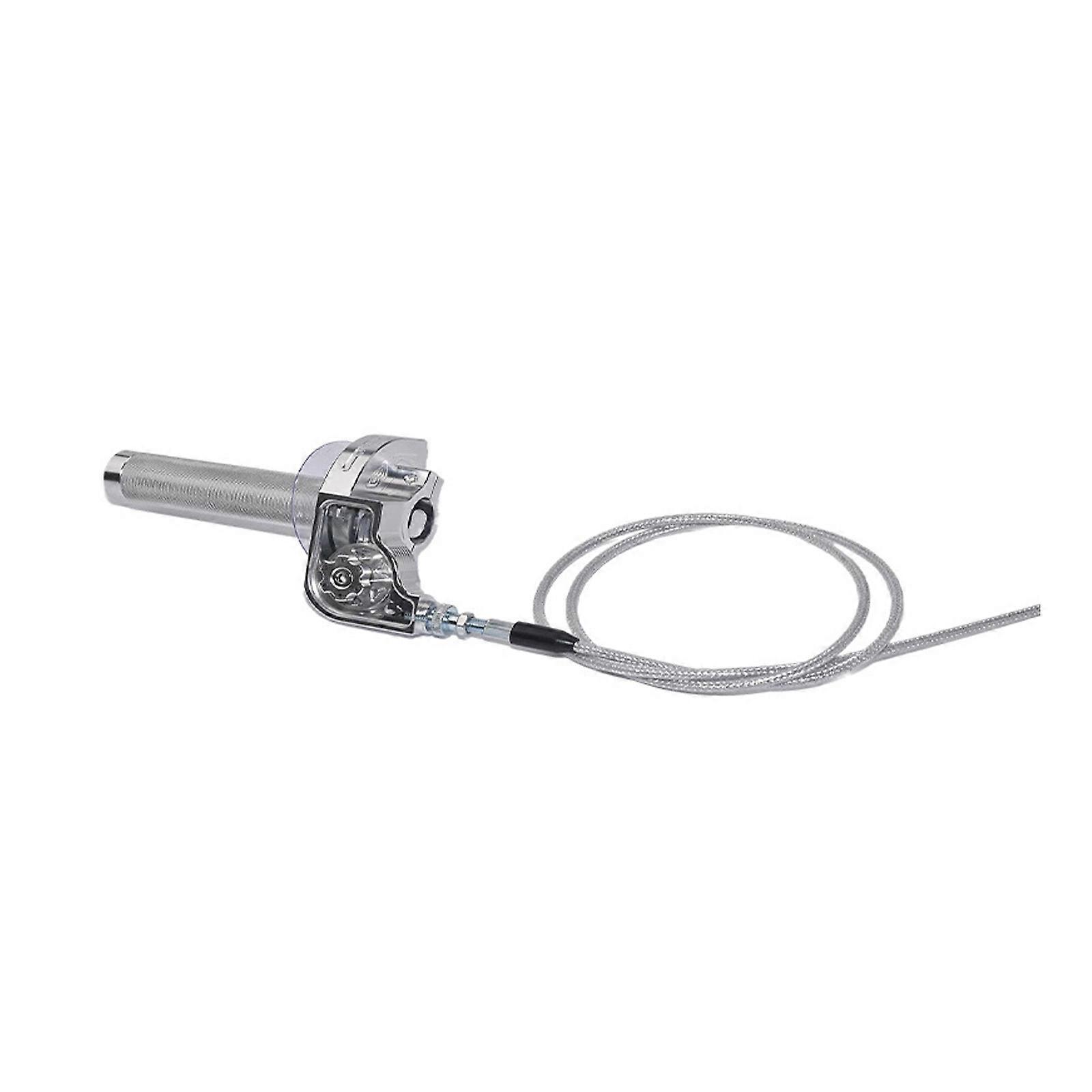 Precise Aluminum Throttle Assembly For 7/8" Handlebar Motorcycles Moped Scooter Durability Oxidation Resistant Design  Silver
