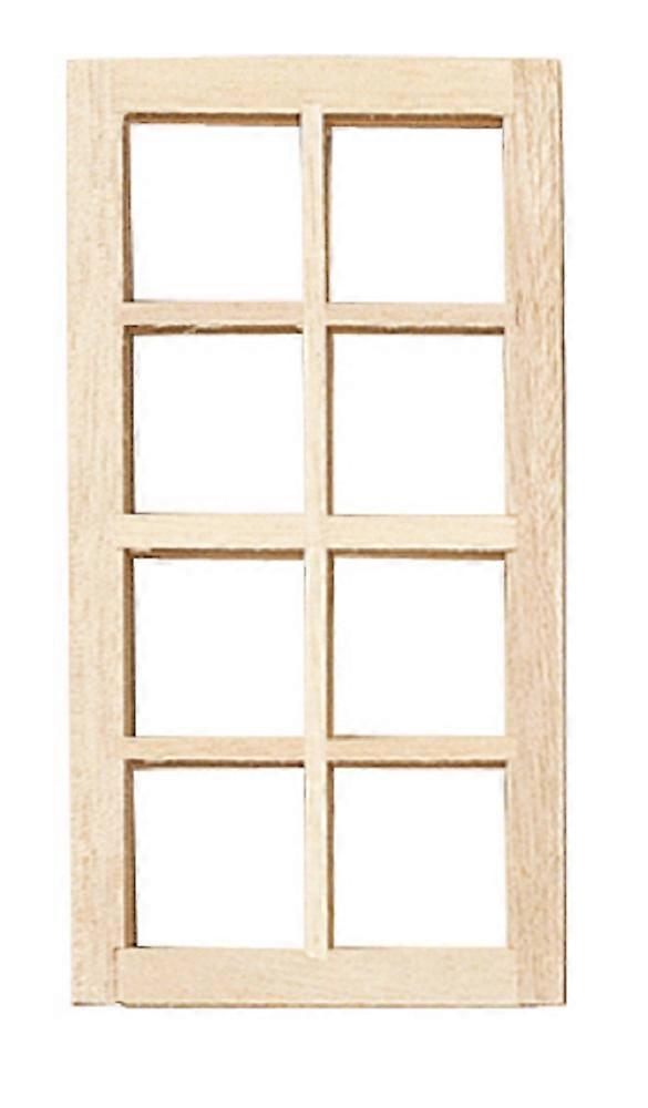 Dolls House Standard 8 Pane Window 1:24 Half Scale Wooden Diy Accessory