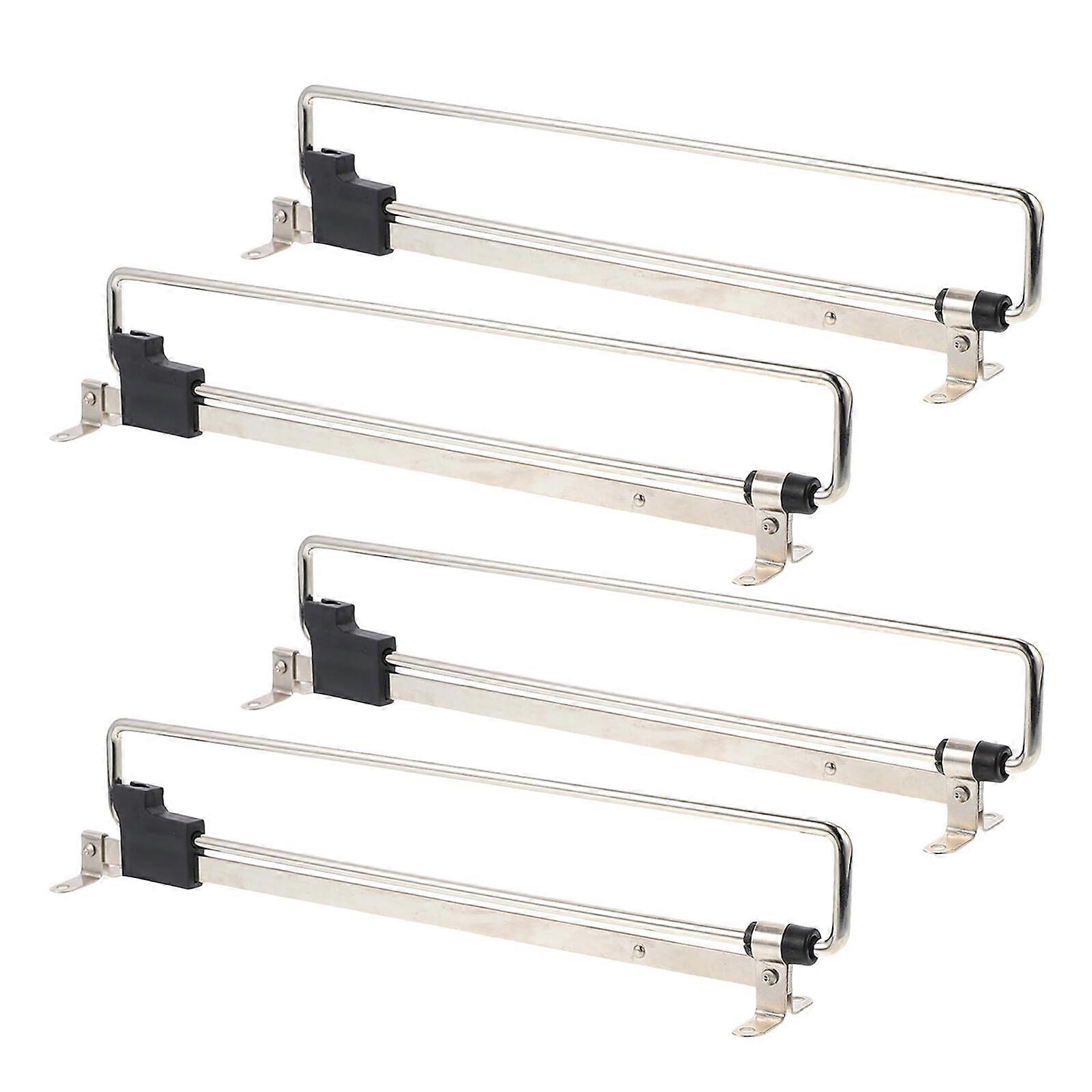 4pcs Telescopic Closet Rods Adjustable Wardrobe Hanging Rails Metal Expandable Clothes Bar for SpaceSaving Storage