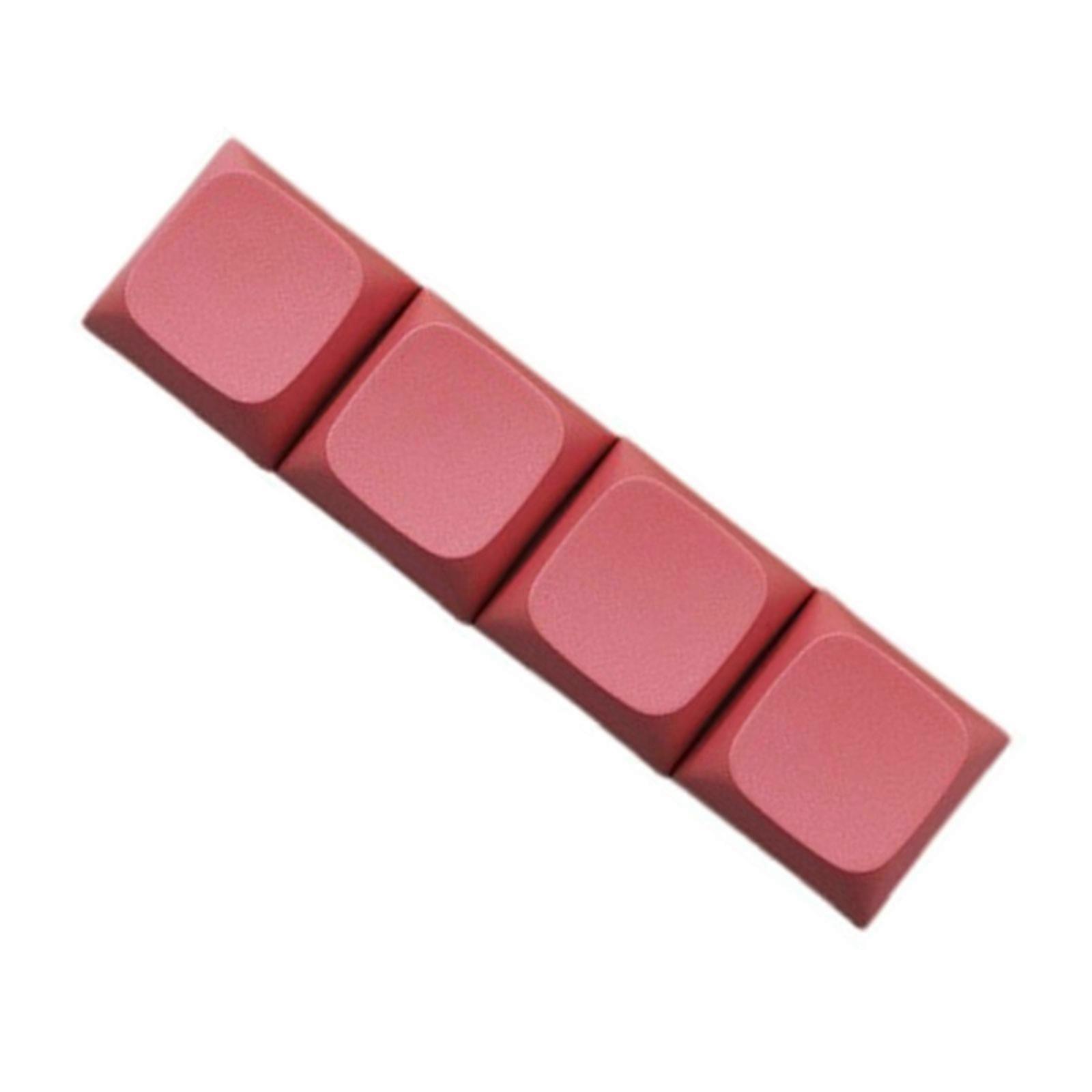 Customizable Keycaps Set 4Key Colorful PBT Keycaps Unique XDA Profile Keycaps for Mechanical Keyboards Wear Resistance  Red