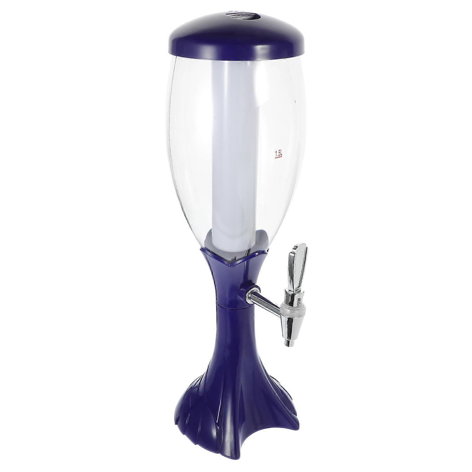 Beer Tower Dispenser with Solid Base, FoodGrade Drink Container for Home Bar, Parties, Dark Beer