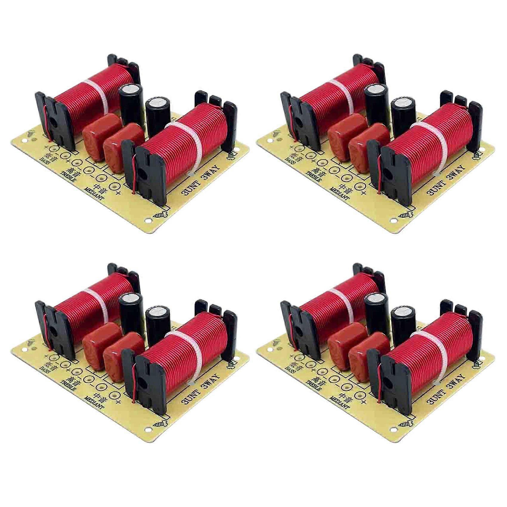 4X 150W HiFi Crossover Filter Module WEAH-305 3 Way Speaker Frequency Divider for DIY Home Speaker Treble Medium Bass