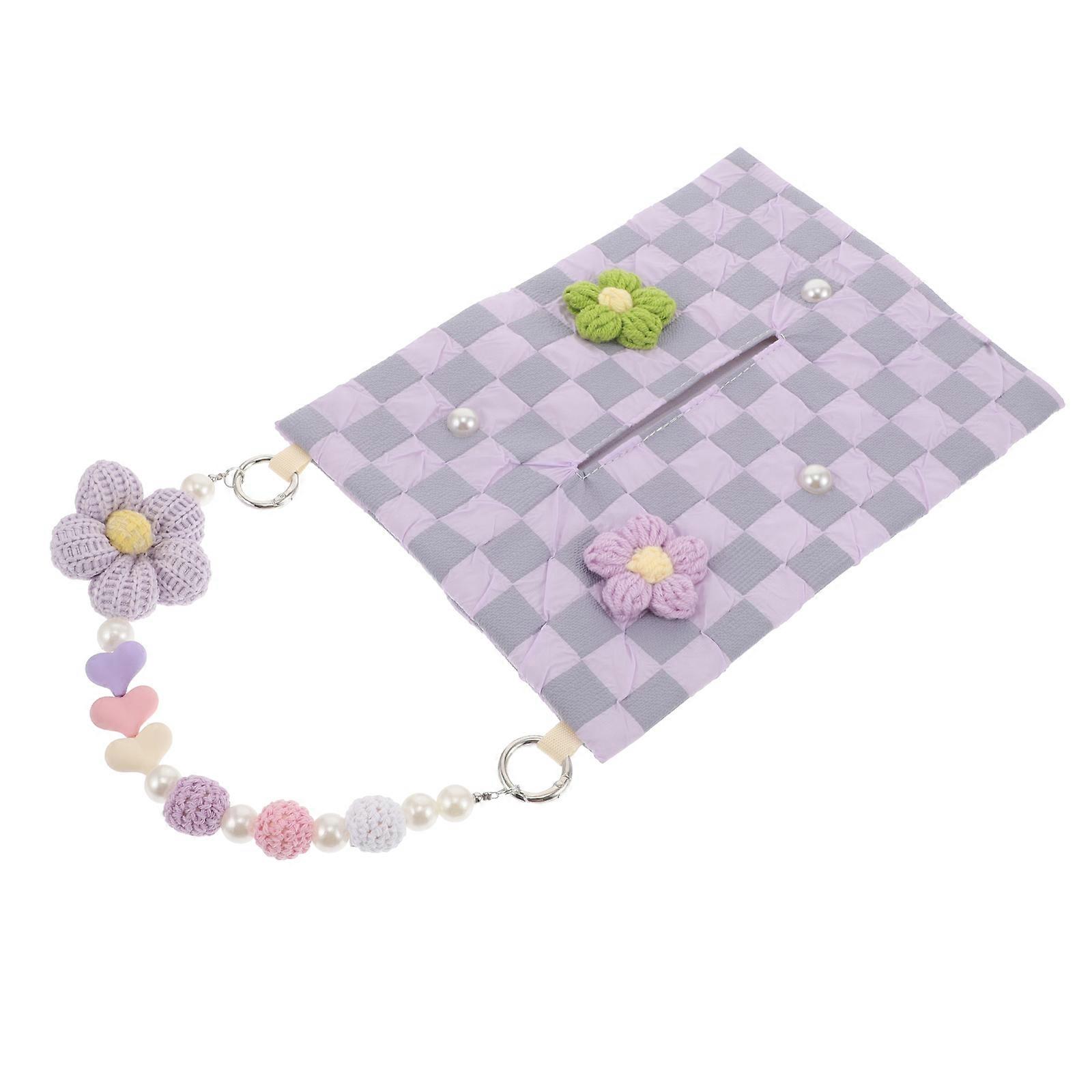 Car Tissue Holder Fabric Box for Car Trash Storage Bag Practical