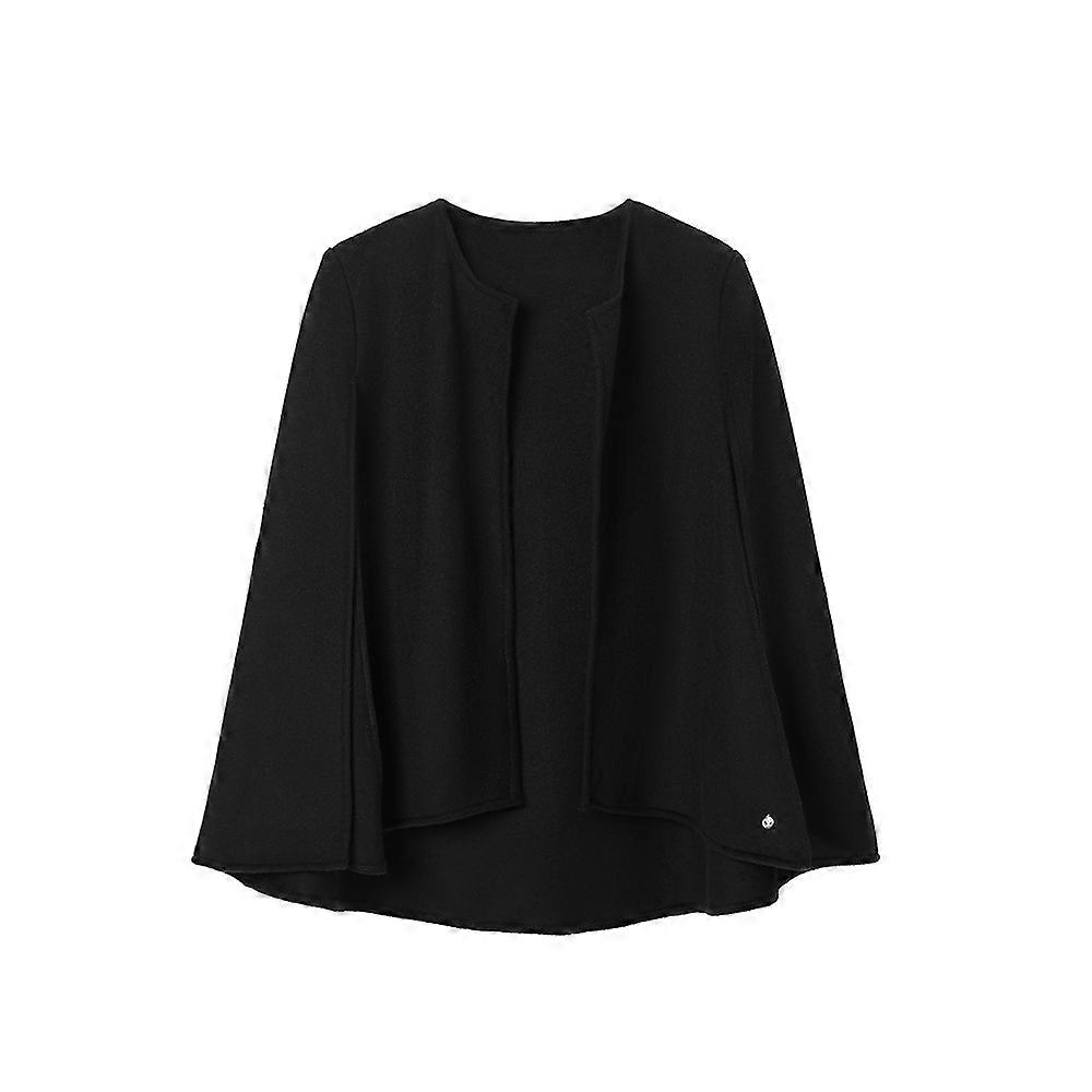 Chic Double-Sided Shawl Wrap - Elegant Versatile Wrap for Women, Black