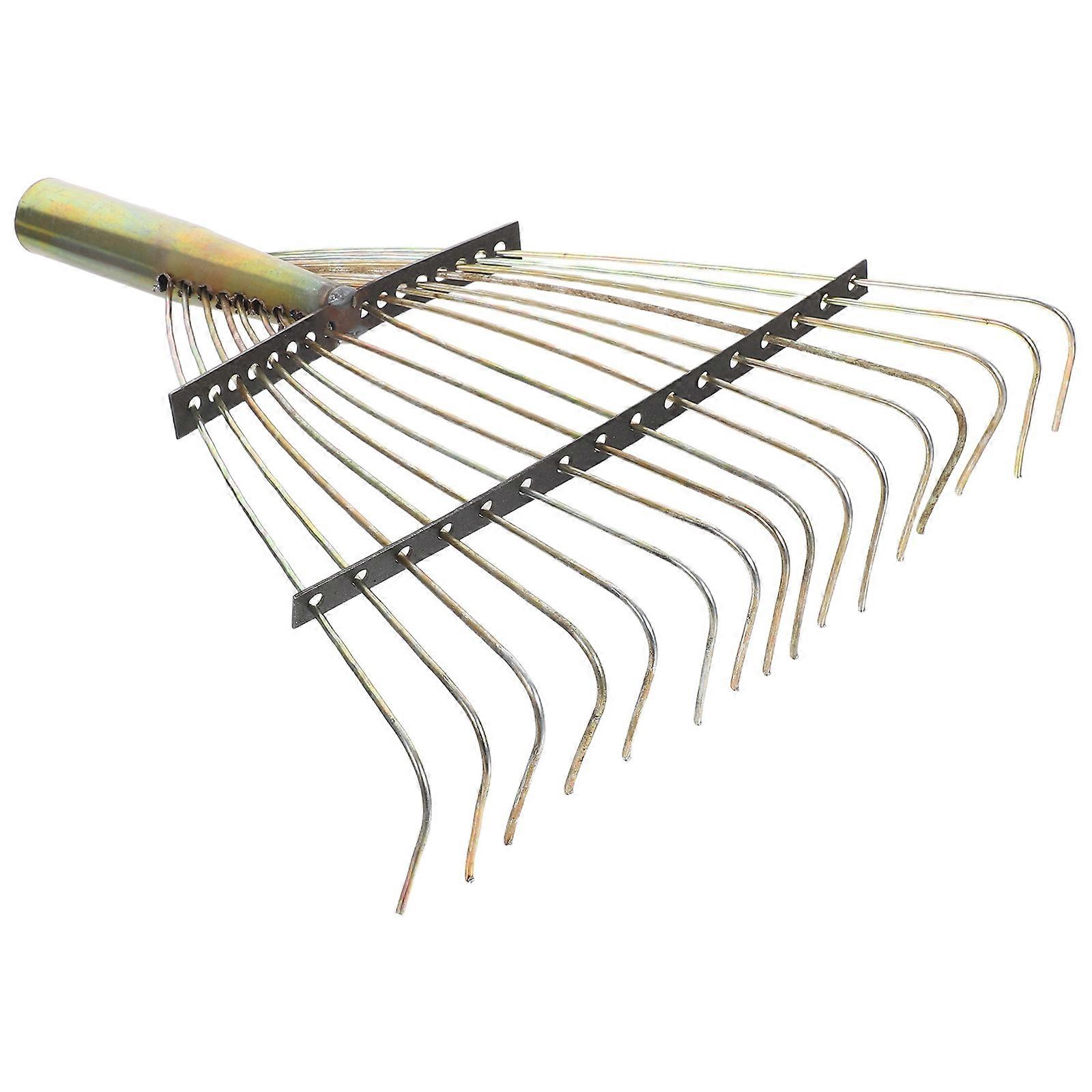 Steel Wire Rake Lawn Leveling Rake Head Replacement for Gardening Use