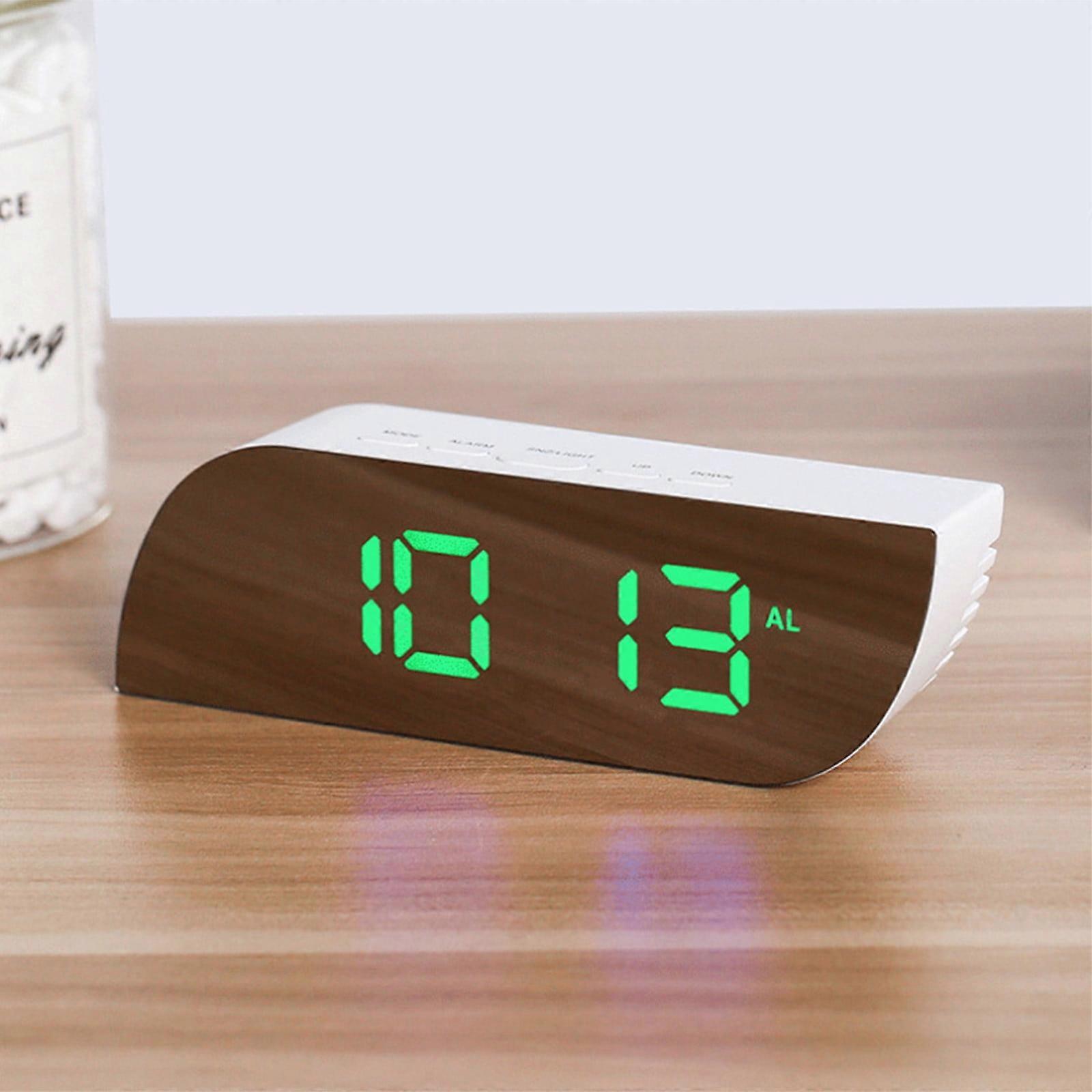 lulshou Digital Clock Large Display, LED Alarm Electric Clocks Surface For Makeup With Diming Mode