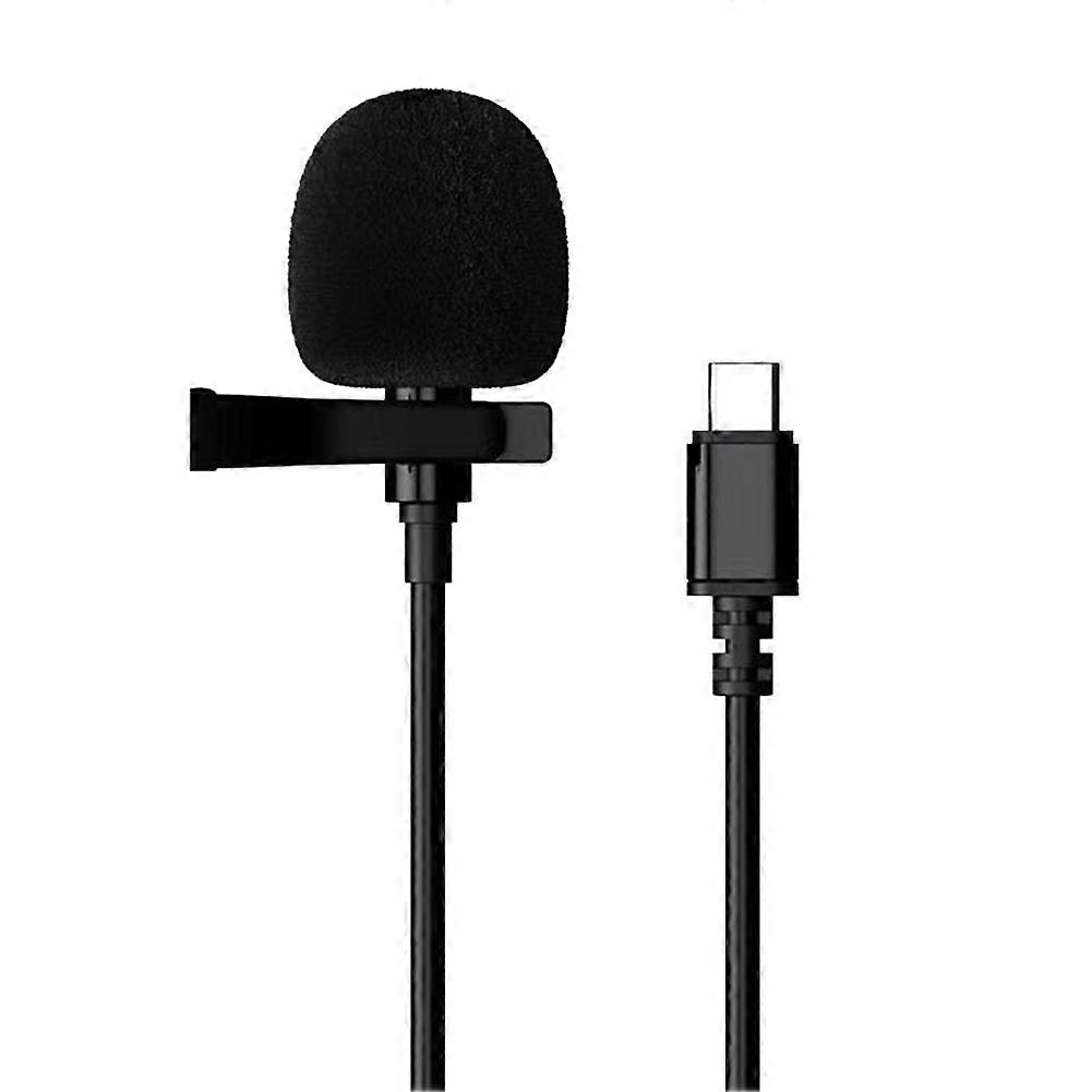 Lavalier Microphone Cell Phone Live Video Sound Card Camera Recording Interview Noise Reduction Microphone, B